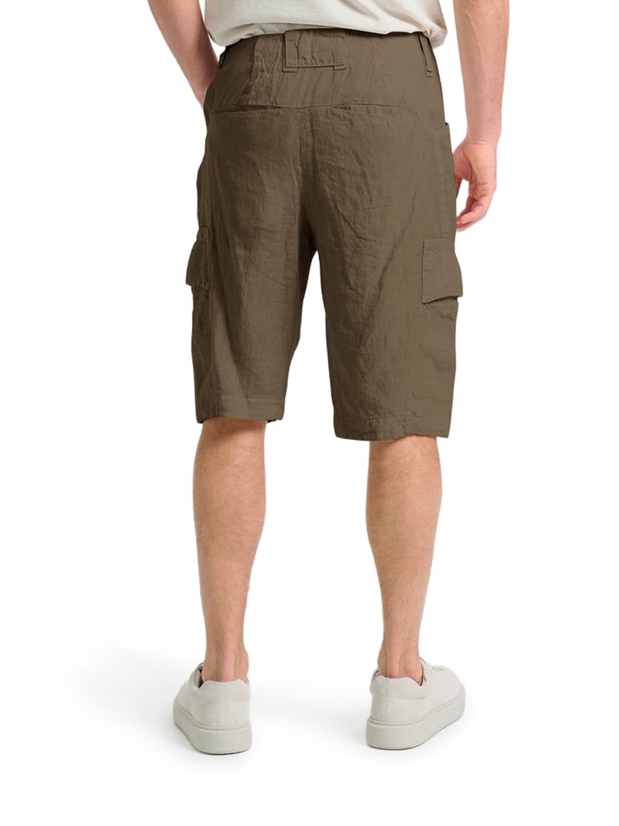 Transit LINEN CARGO BERMUDA SHORTS, view 4