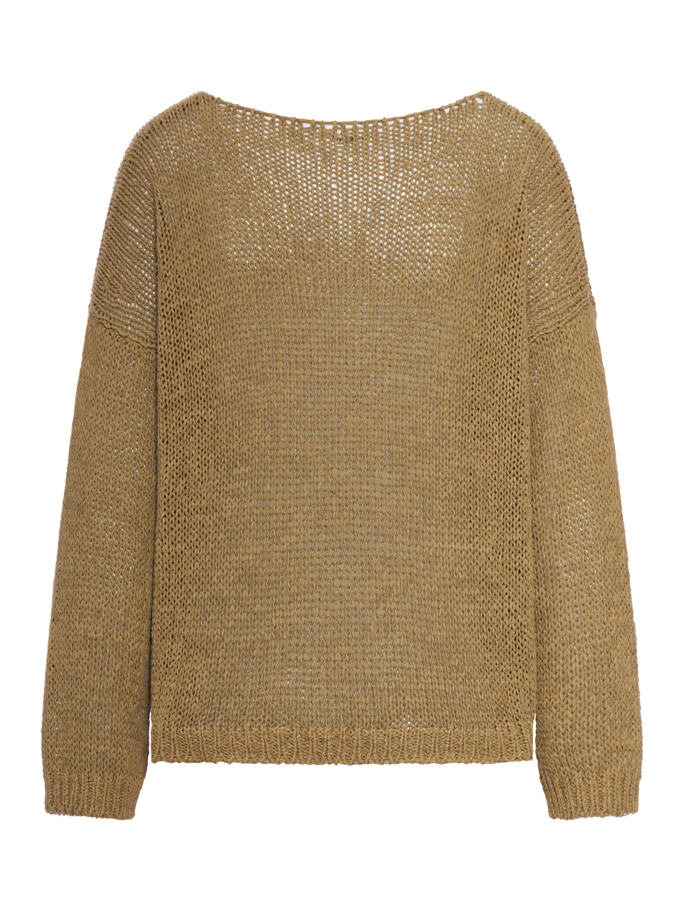 Roberto Collina OPENWORK SWEATER WITH DROPPED SHOULDERS IN COTTON BLEND, view 2