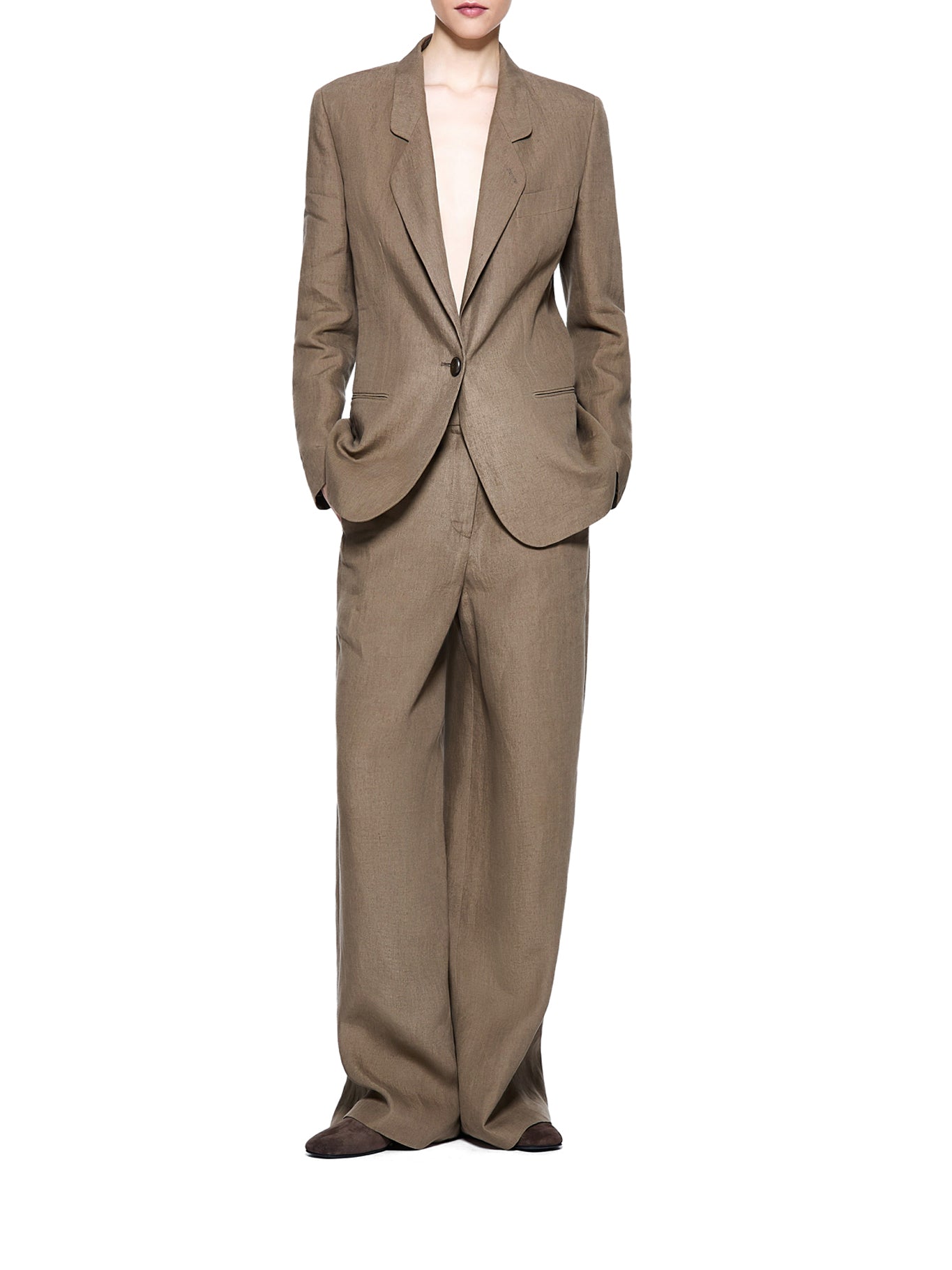 Giorgio Armani TAILORED LINEN TROUSERS, view 2