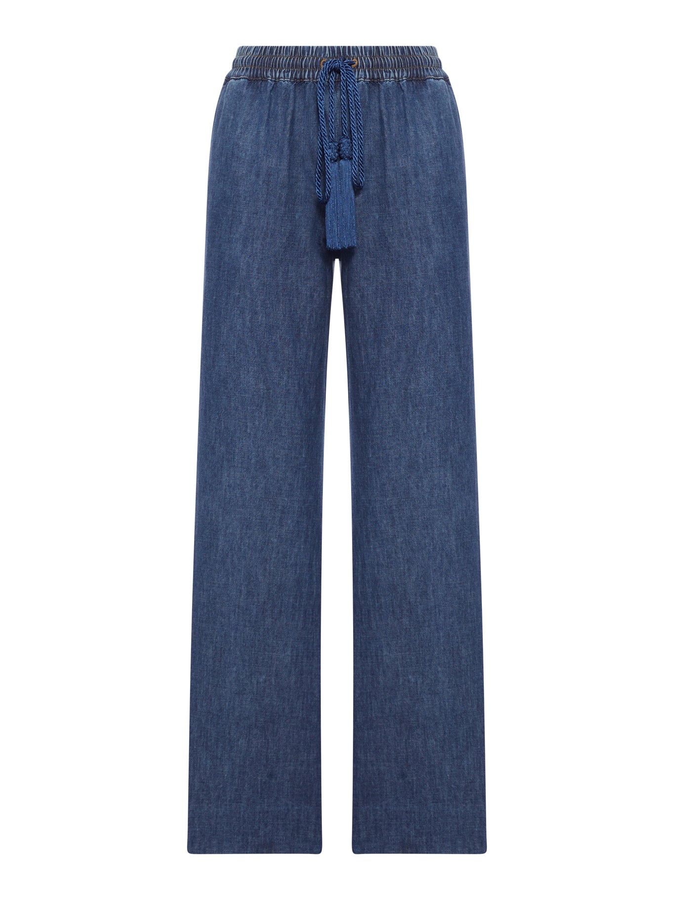 Valentino Garavani WIDE LEG CHAMBRAY PANTS
