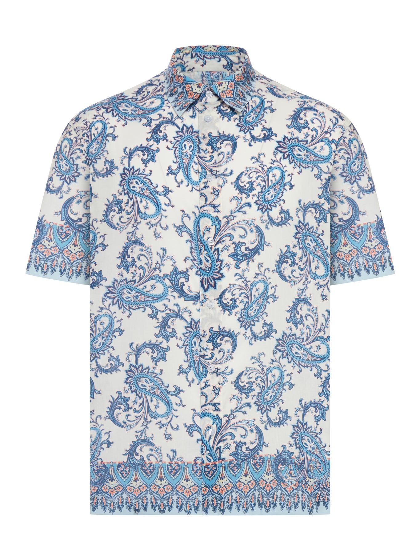 Etro OVERSIZED COTTON MUSLIN SHIRT WITH FLORAL PAISLEY PATTERN