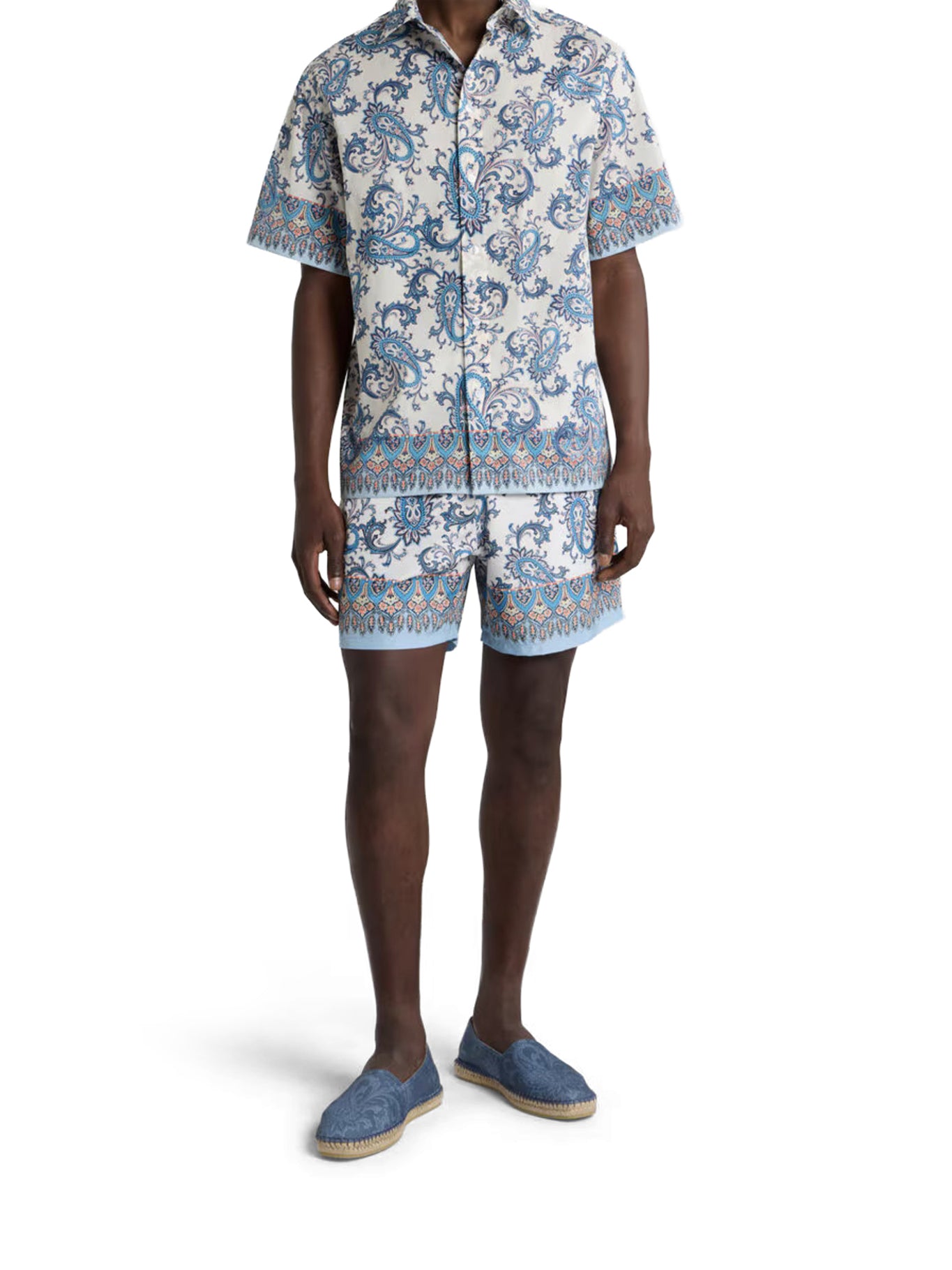 Etro OVERSIZED COTTON MUSLIN SHIRT WITH FLORAL PAISLEY PATTERN, view 2