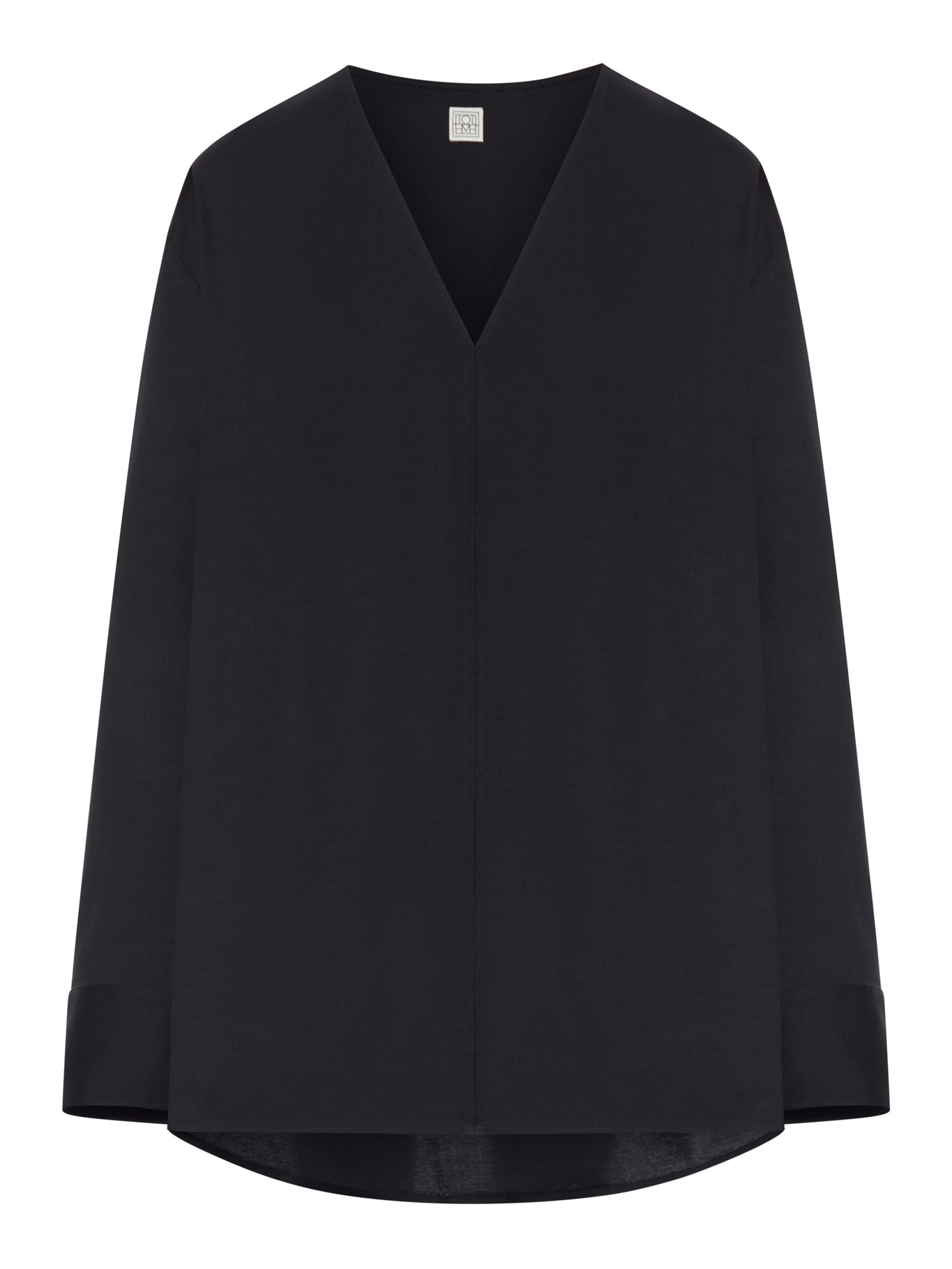 Toteme V-NECK COTTON POPLIN BLOUSE
