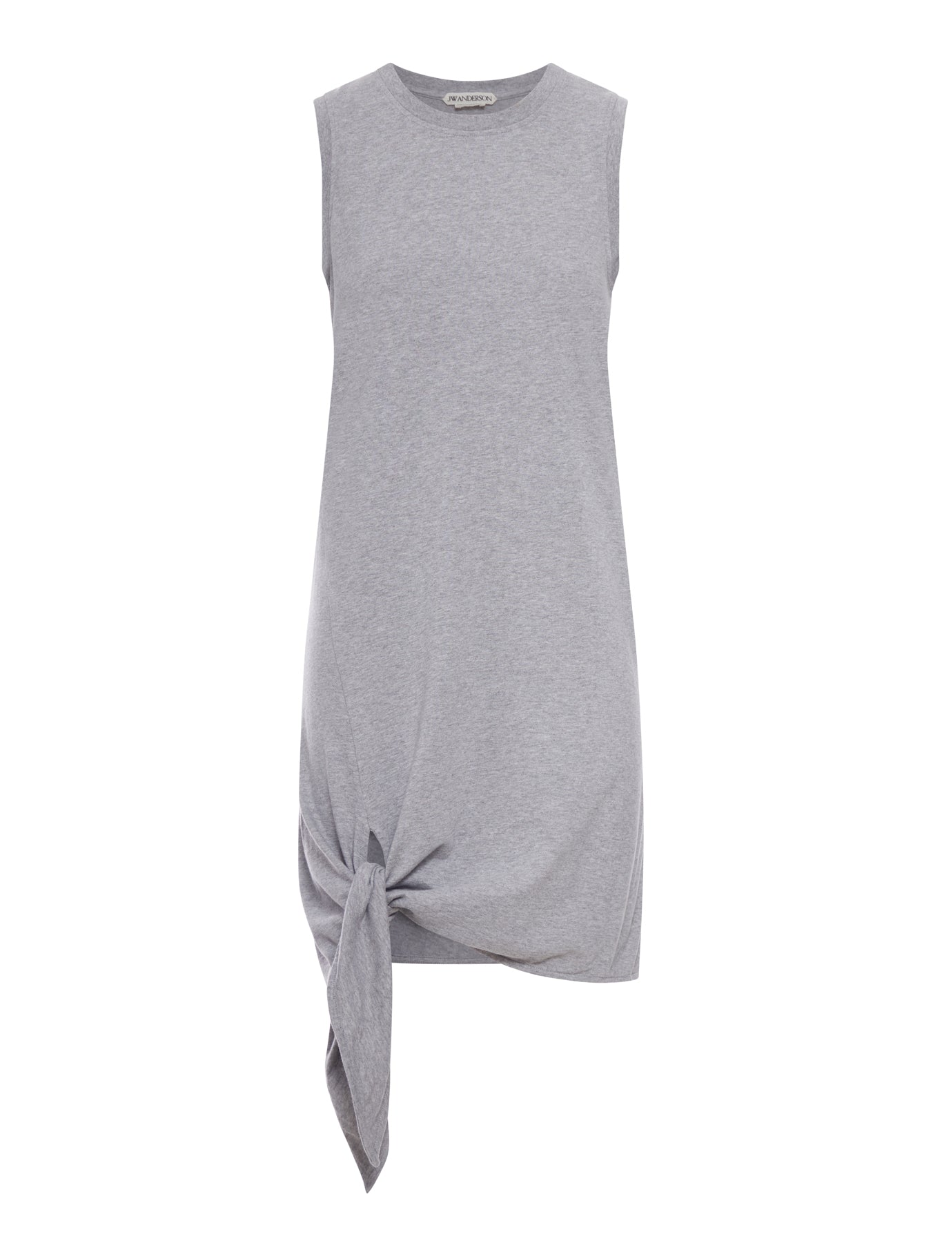 JW Anderson KNOTTED HEM DRESS IN MEDIUM GREY MÉLANGE
