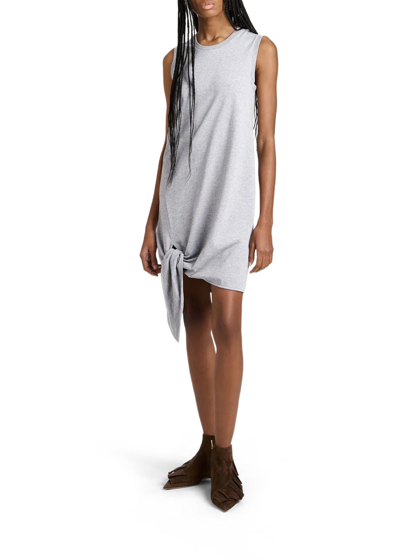 JW Anderson KNOTTED HEM DRESS IN MEDIUM GREY MÉLANGE, view 2