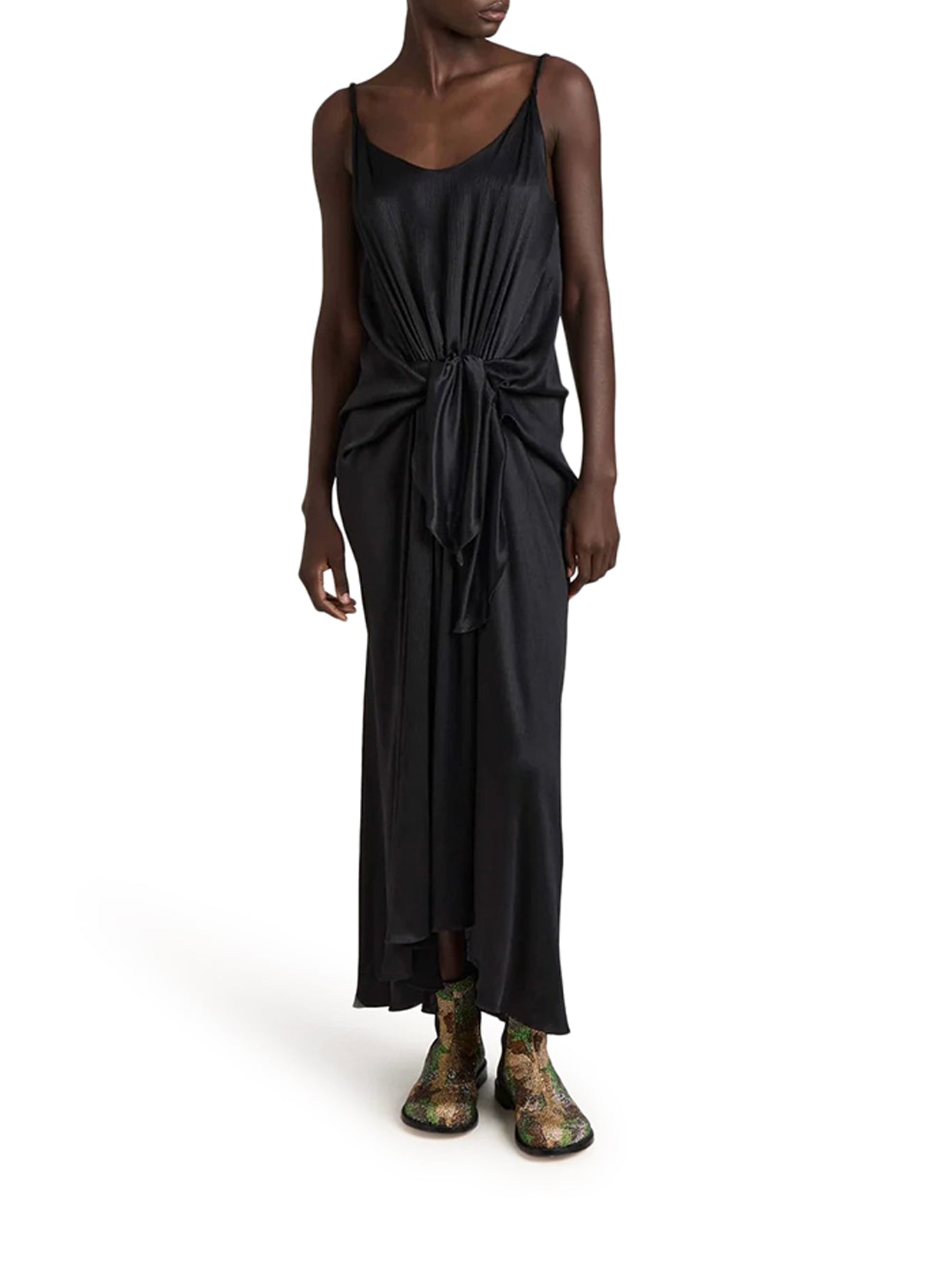 JW Anderson SILK DRESS WITH KNOT AT THE WAIST, view 2