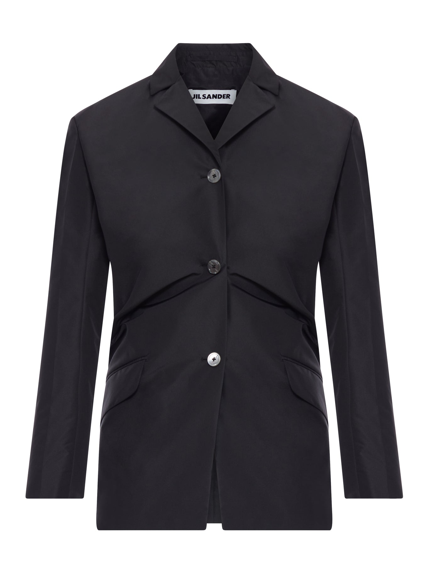 Jil Sander TAILORED BLAZER IN TECHNICAL FABRIC WITH BACK DRAPING