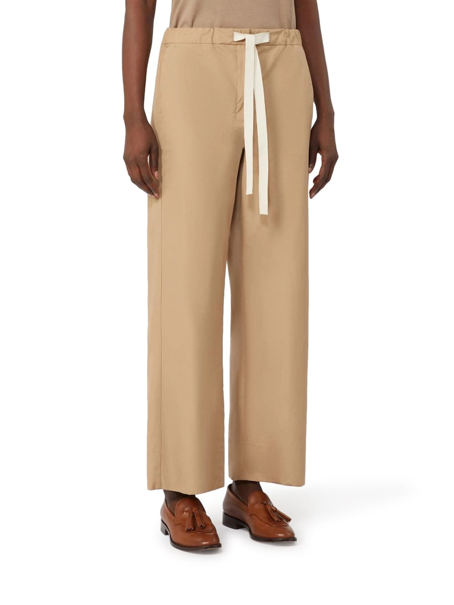 'S Max Mara COTTON DRAWSTRING TROUSERS, view 3
