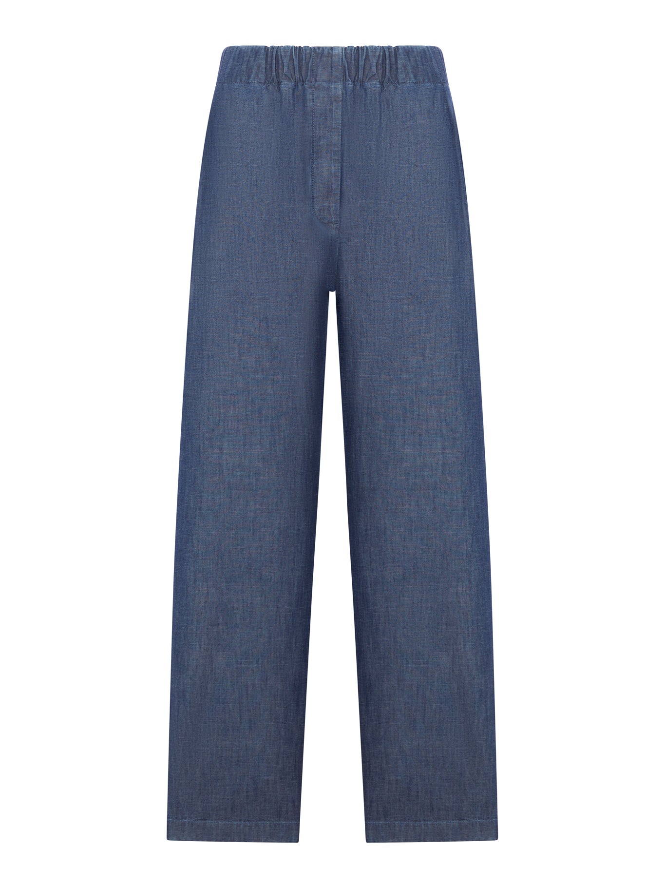 Jil Sander WIDE LEG TROUSERS IN LIGHTWEIGHT COTTON CHAMBRAY