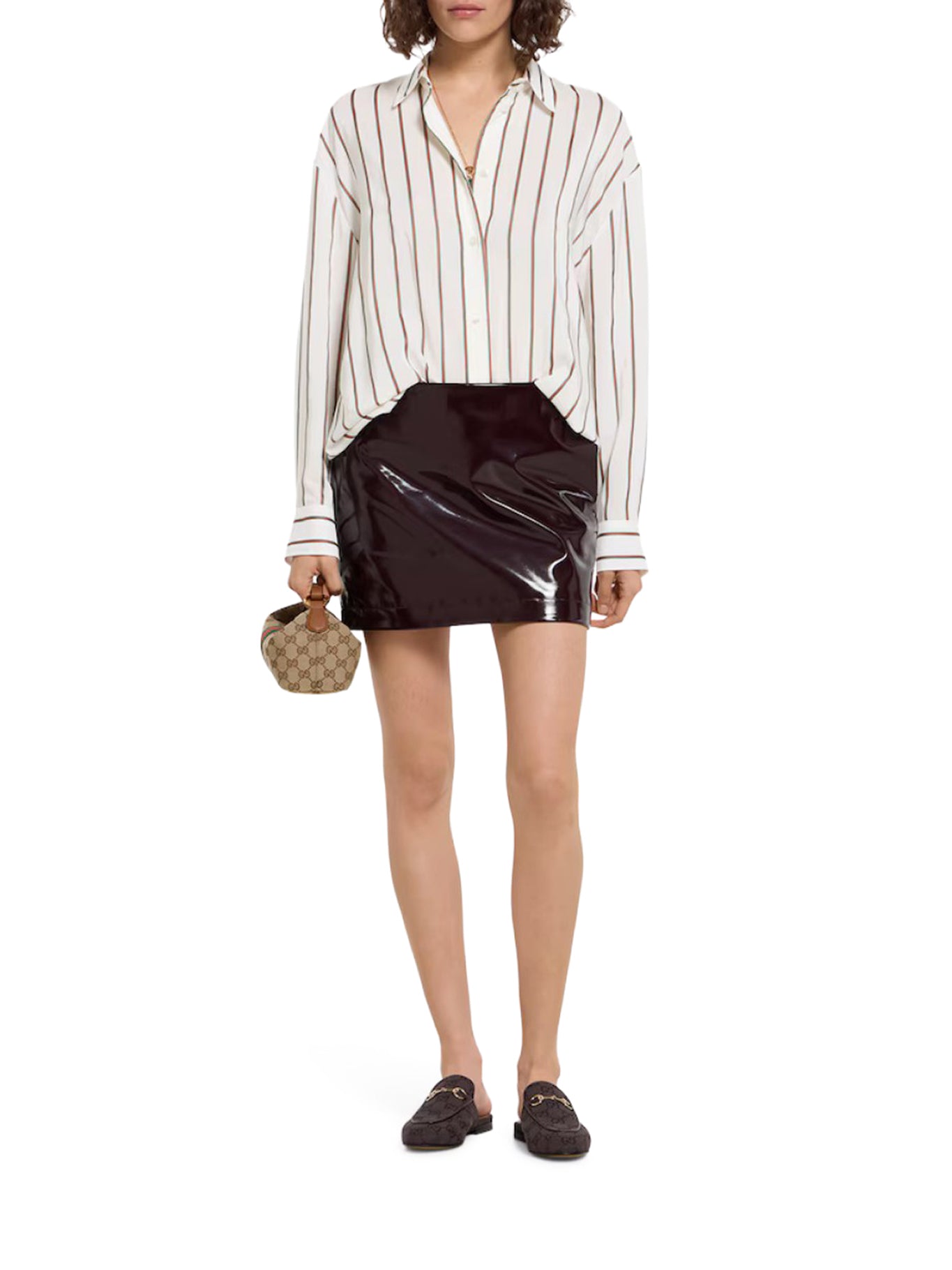 Gucci VERTICAL STRIPED SILK SHIRT, view 2