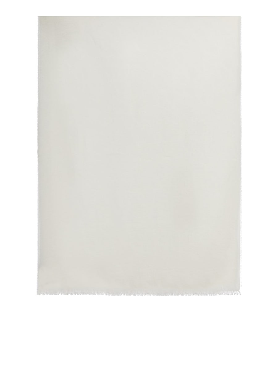 Max Mara VETUSTA WOOL AND SILK SCARF WITH JACQUARD LOGO