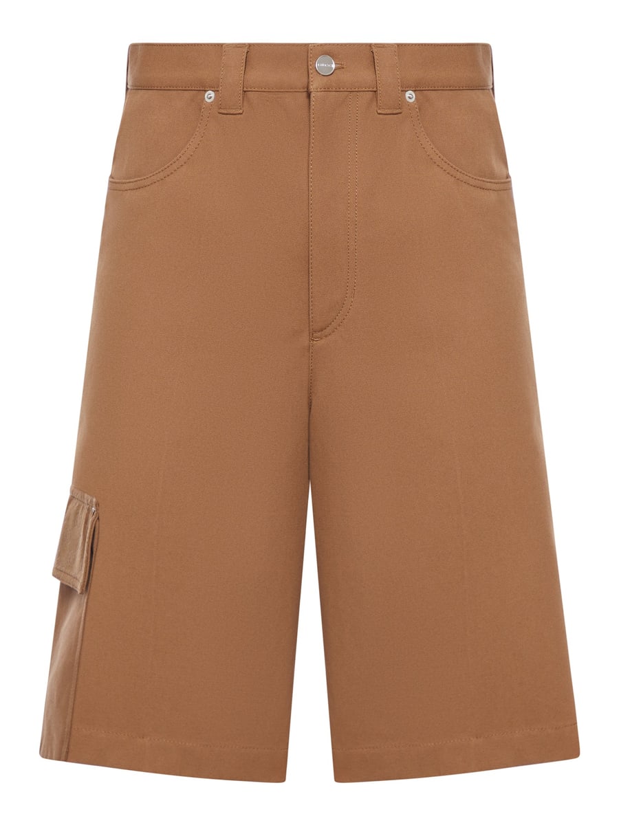 Gucci HEAVY COTTON CANVAS CARGO BERMUDA SHORTS