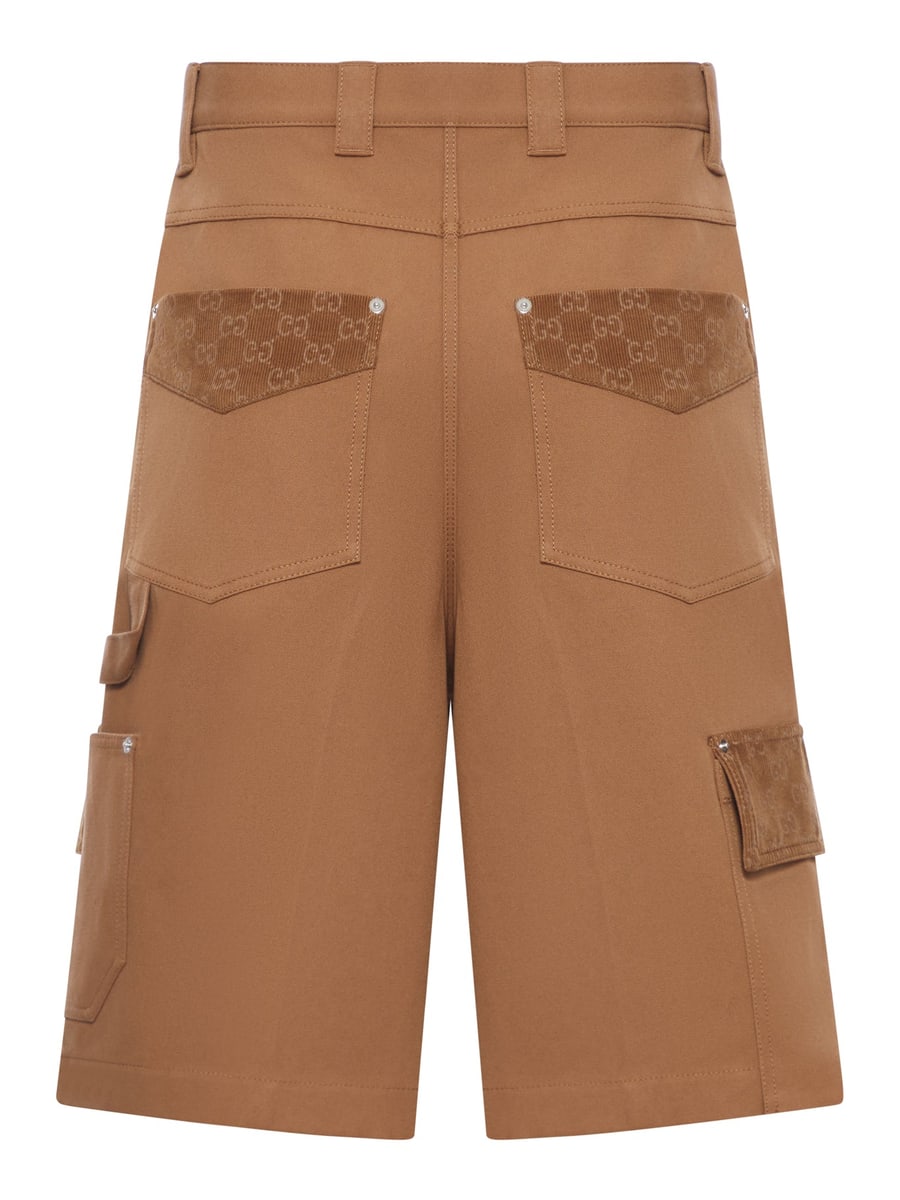 Gucci HEAVY COTTON CANVAS CARGO BERMUDA SHORTS, view 2