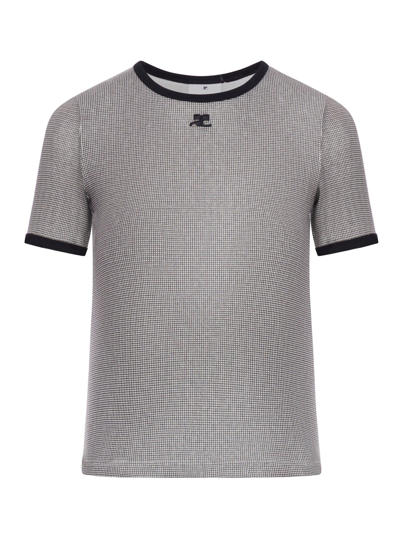 Courreges HOUNDSTOOTH CONTRAST T-SHIRT