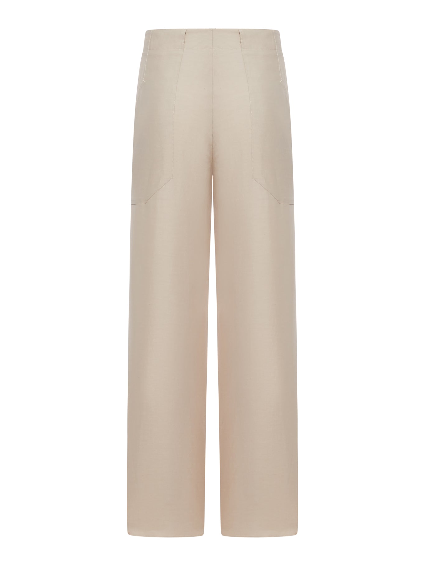 Giorgio Armani STRAIGHT-LEG TROUSERS IN LINEN BLEND, view 2