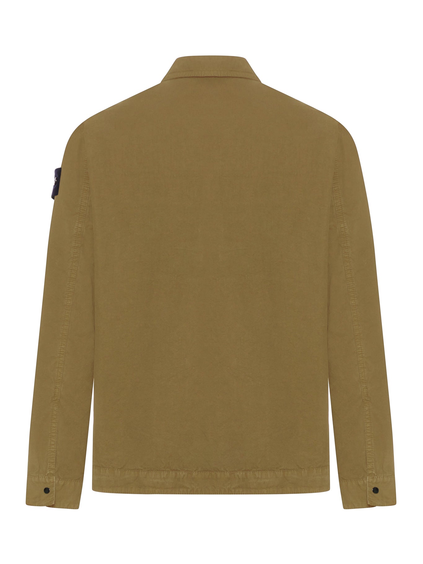 Stone Island ORGANIC COTTON ZIP-UP OVERSHIRT WITH REMOVABLE BADGE, view 2