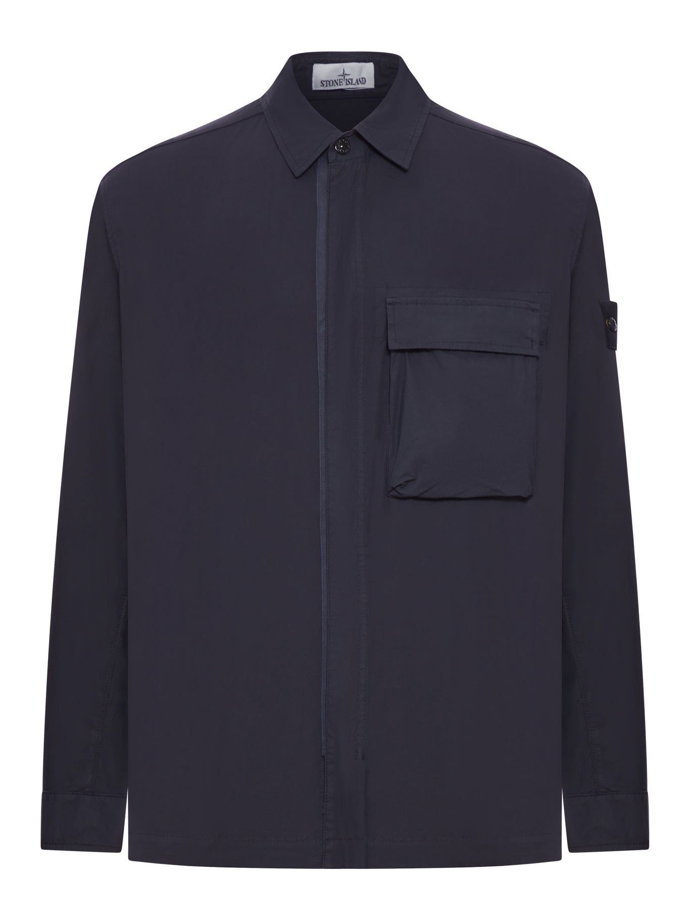 Stone Island STRETCH COTTON CANVAS OVERSHIRT WITH FLAP POCKET ON THE CHEST