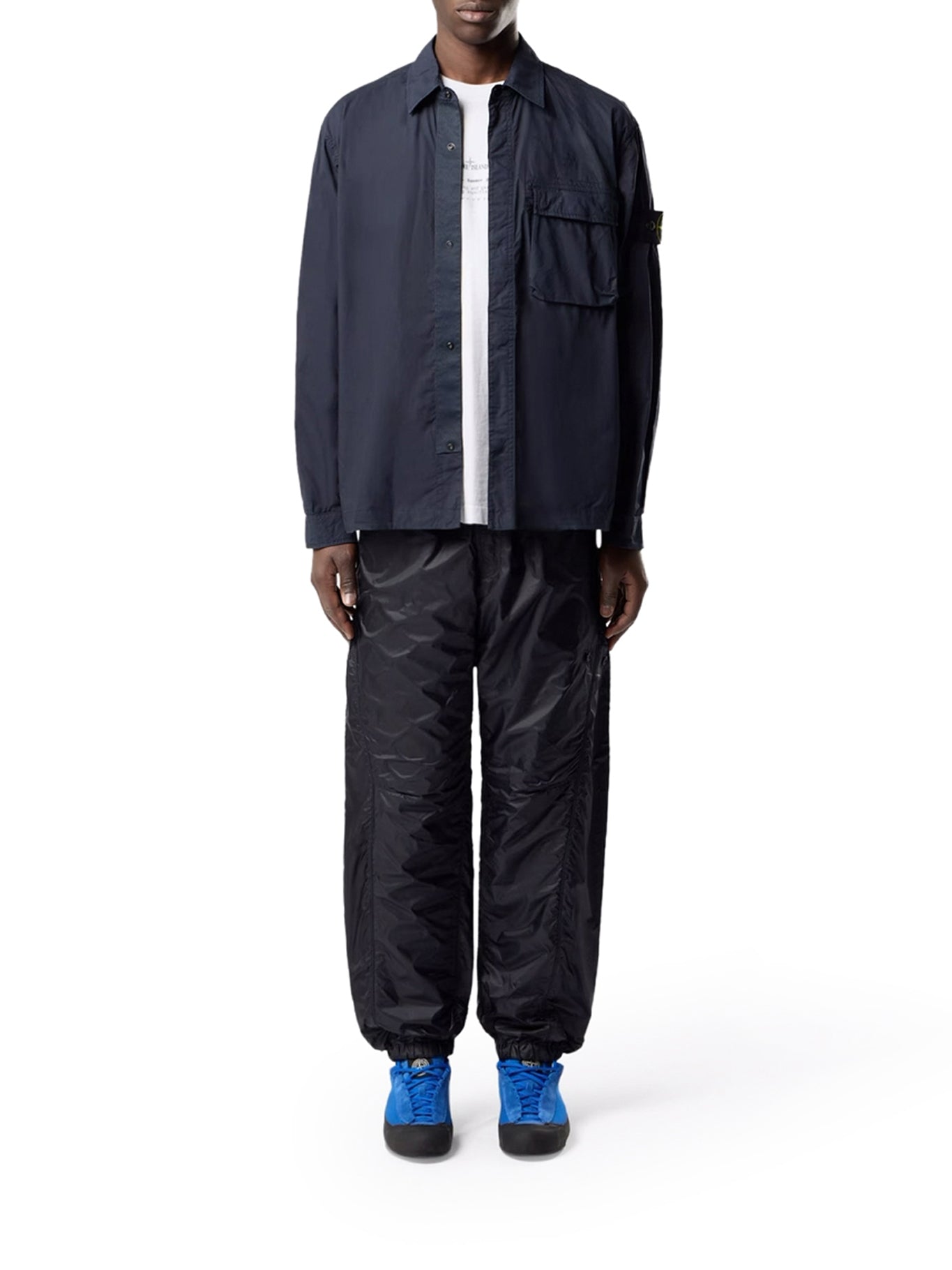Stone Island STRETCH COTTON CANVAS OVERSHIRT WITH FLAP POCKET ON THE CHEST, view 2