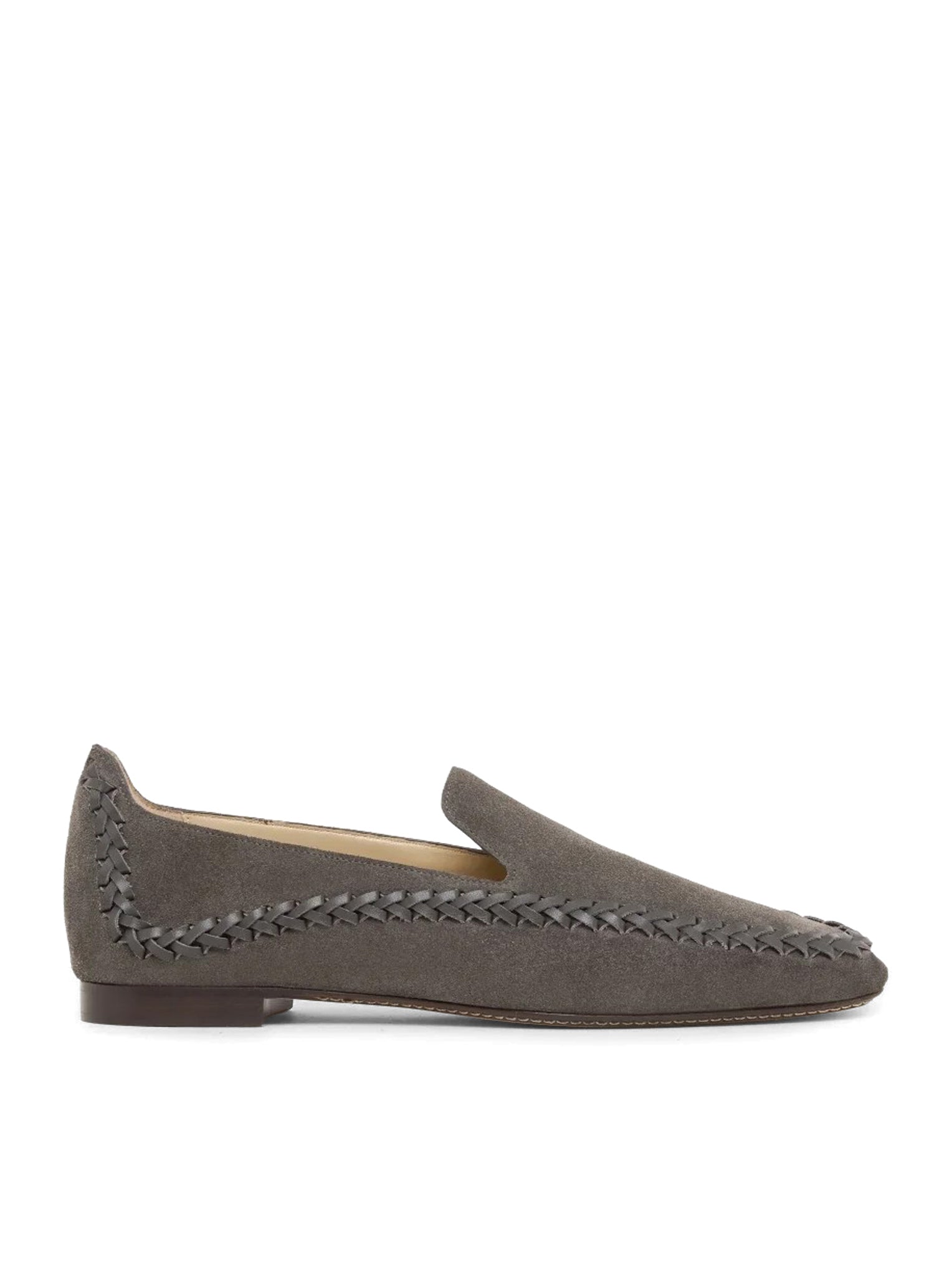 Giorgio Armani SLIP-ON SUEDE SNEAKERS WITH WOVEN EMBROIDERY