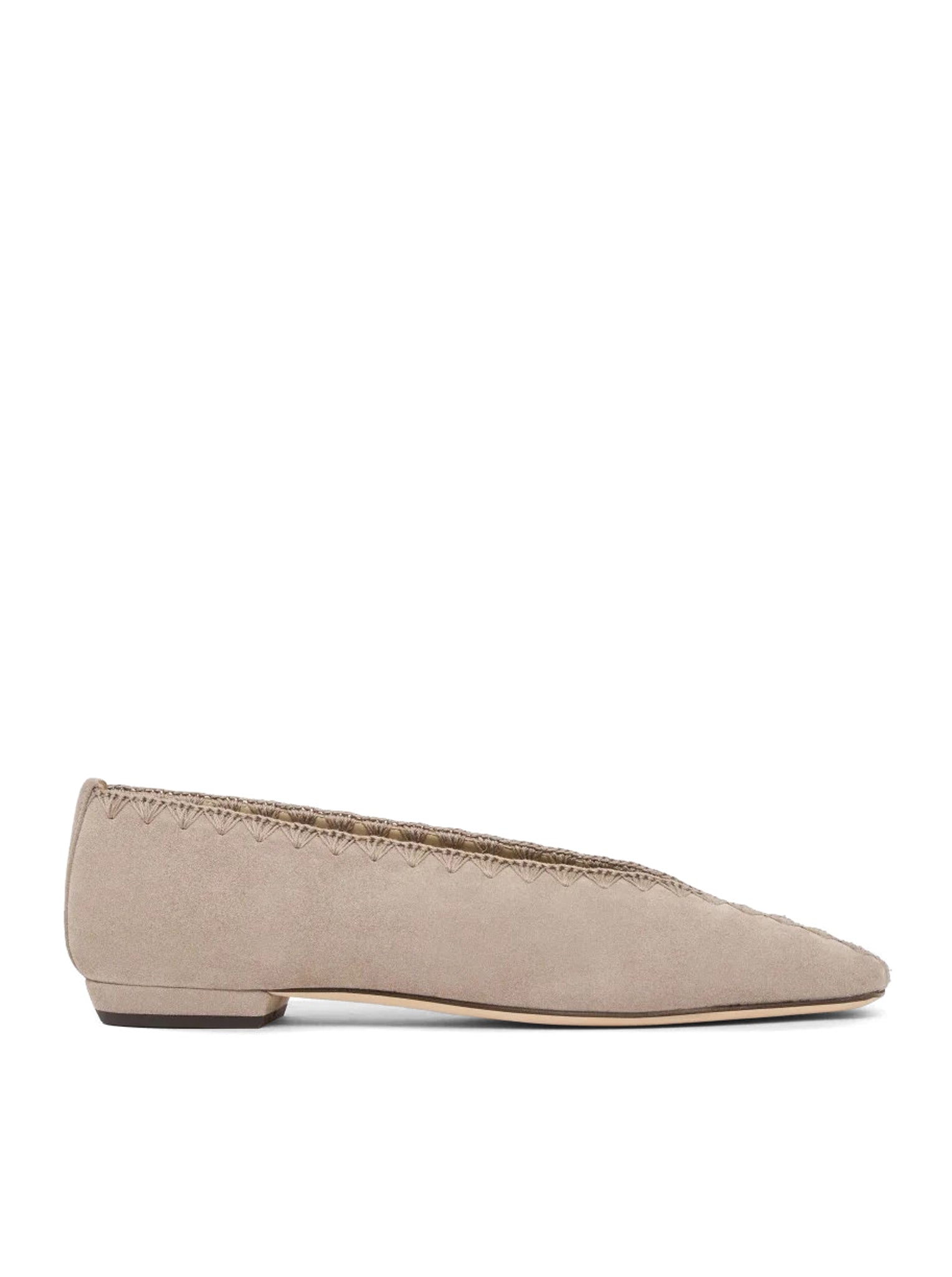 Giorgio Armani SUEDE BALLERINAS WITH EMBROIDERY