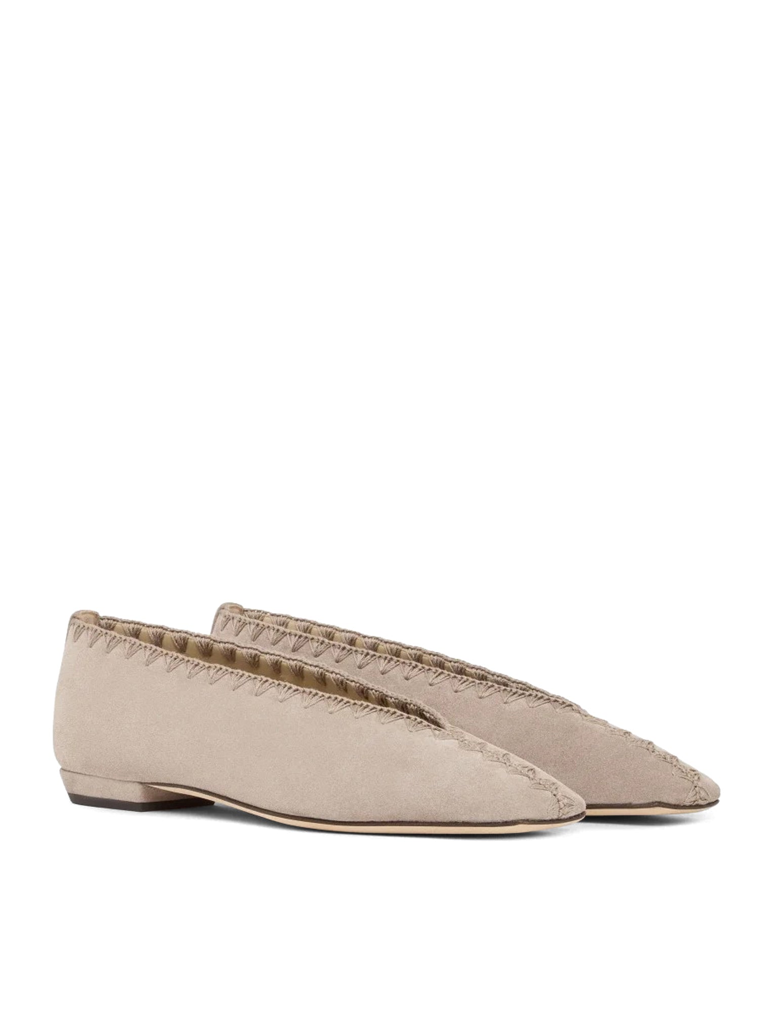 Giorgio Armani SUEDE BALLERINAS WITH EMBROIDERY, view 2