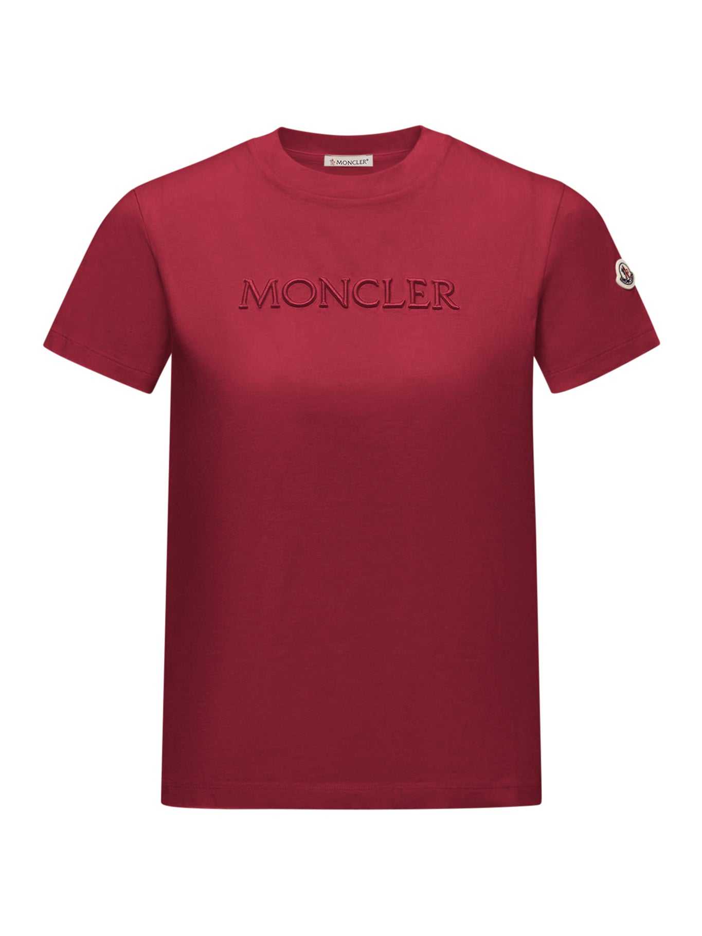 Moncler COTTON T-SHIRT WITH EMBROIDERED TONE-ON-TONE LOGO