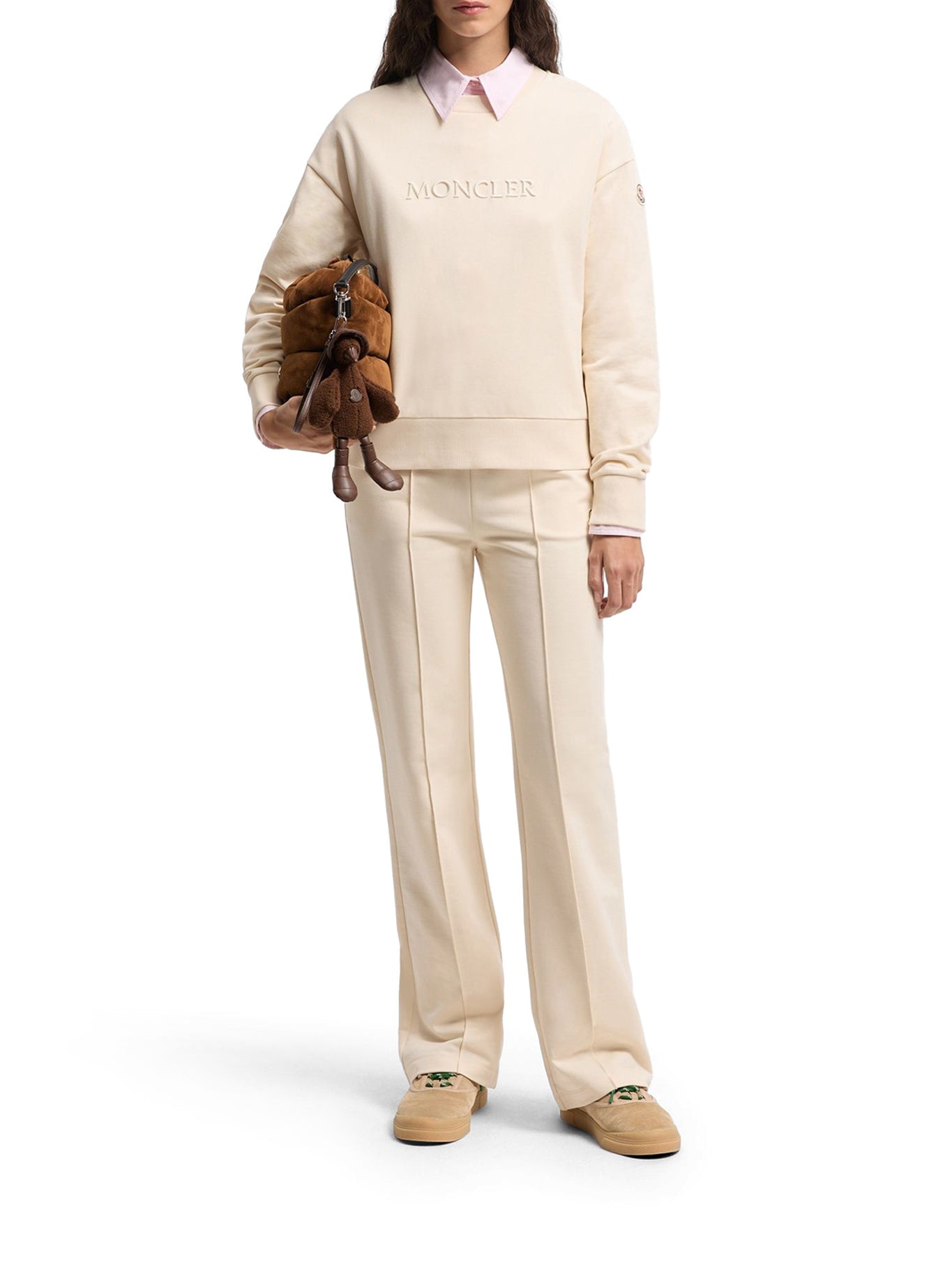 Moncler COTTON SWEATSHIRT WITH EMBROIDERED LOGO, view 2