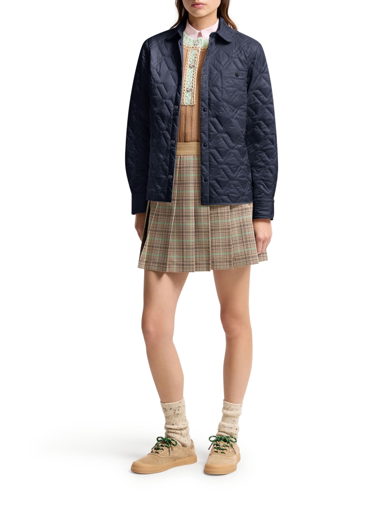 Moncler DIAMOND QUILTED PADDED SHIRT JACKET, view 2