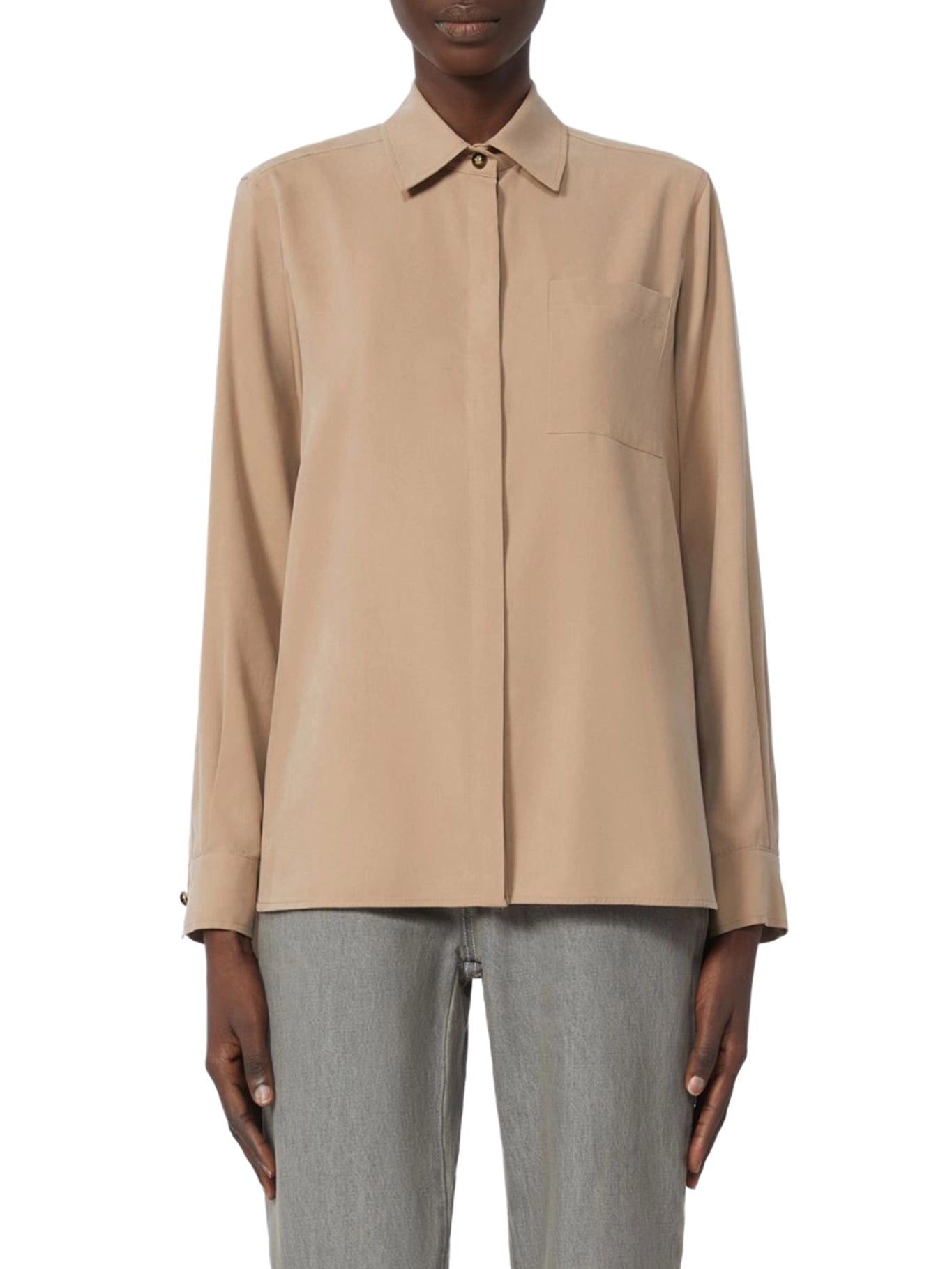Max Mara SIAMESE SILK CANVAS SHIRT, view 2