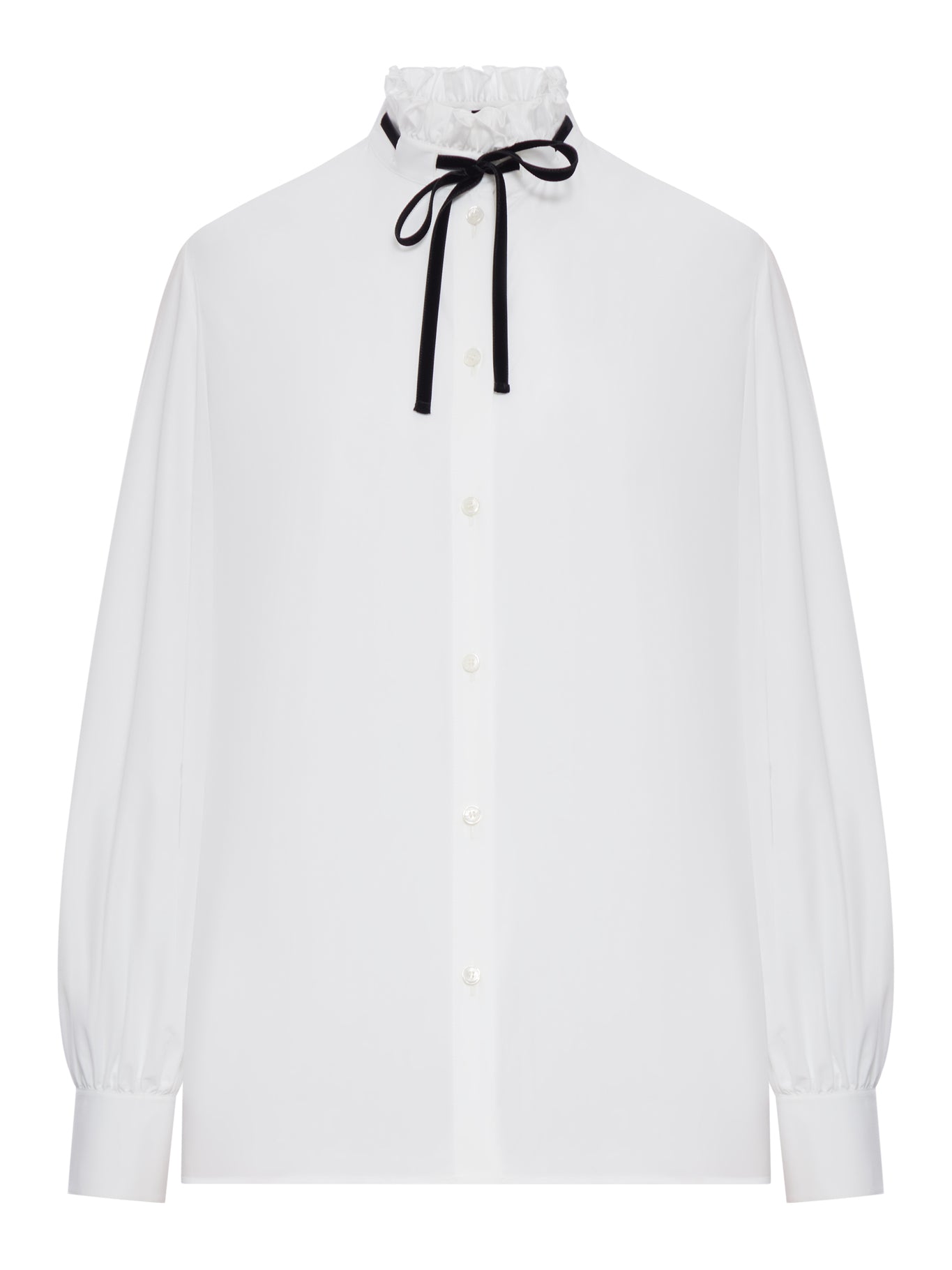 Valentino Garavani POPLIN SHIRT WITH RUFFLED COLLAR