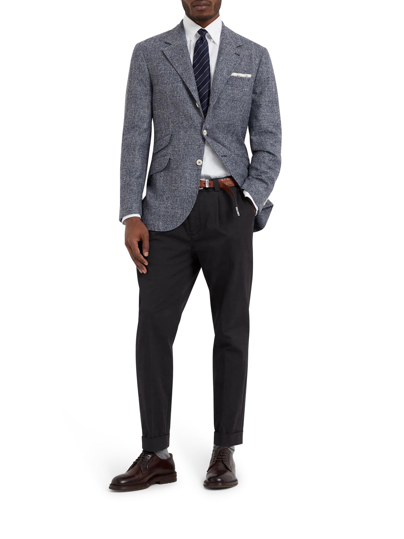 Brunello Cucinelli COTTON BLEND CHINO PANTS, view 2