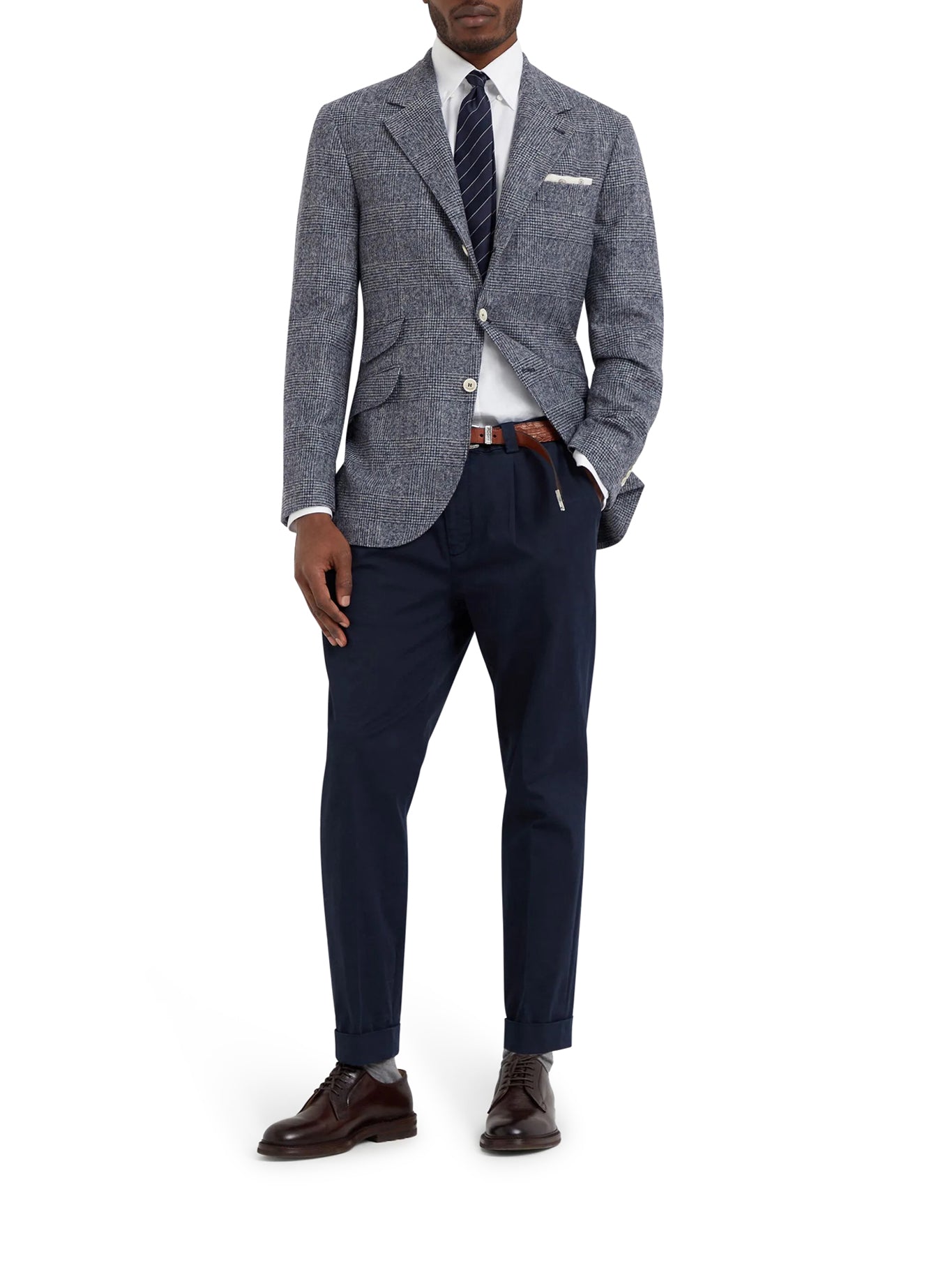 Brunello Cucinelli COTTON BLEND CHINO PANTS, view 2