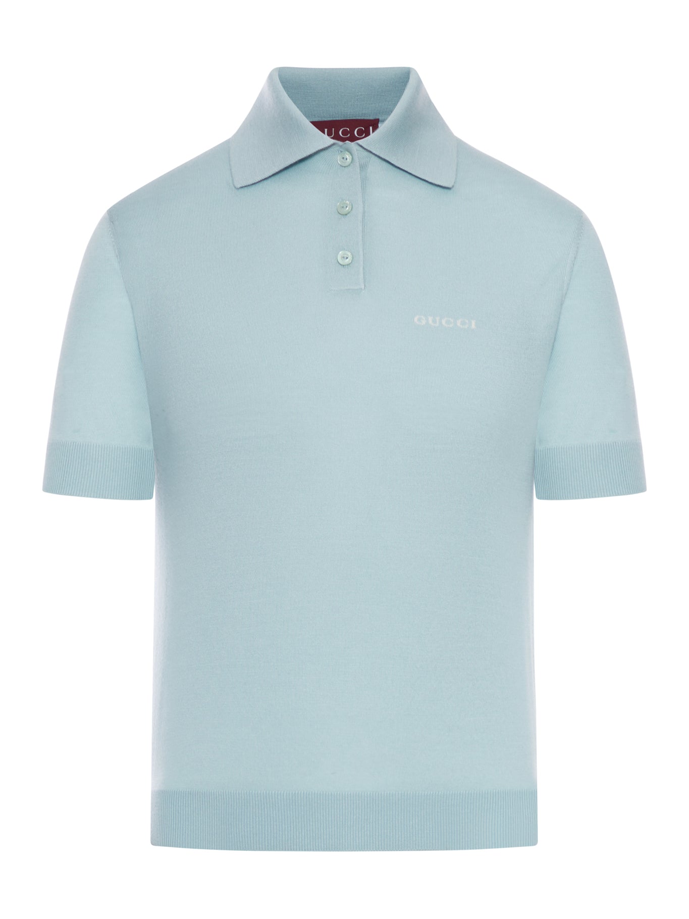 Gucci WOOL AND SILK KNITTED POLO SHIRT