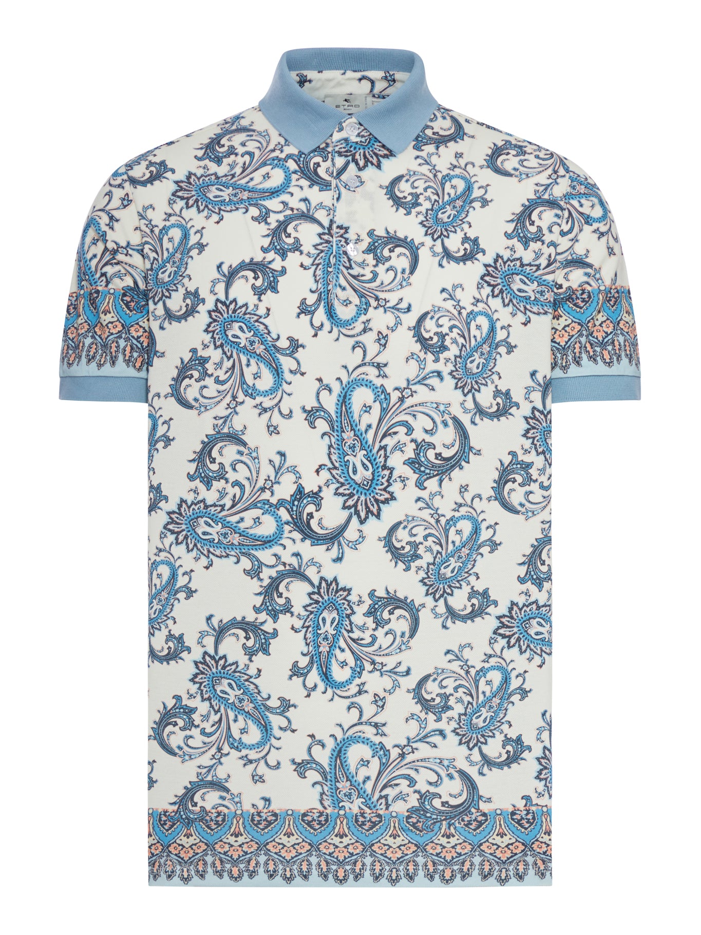 Etro COTTON POLO SHIRT WITH PLACED PRINT