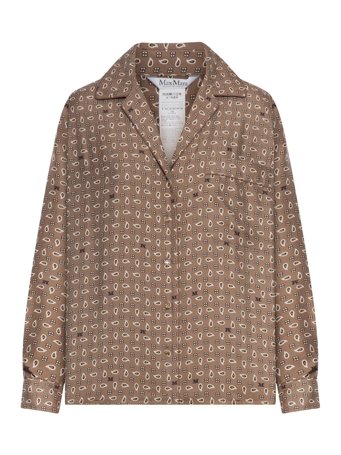 Max Mara SEMI-FITTED PRINTED SILK SHIRT