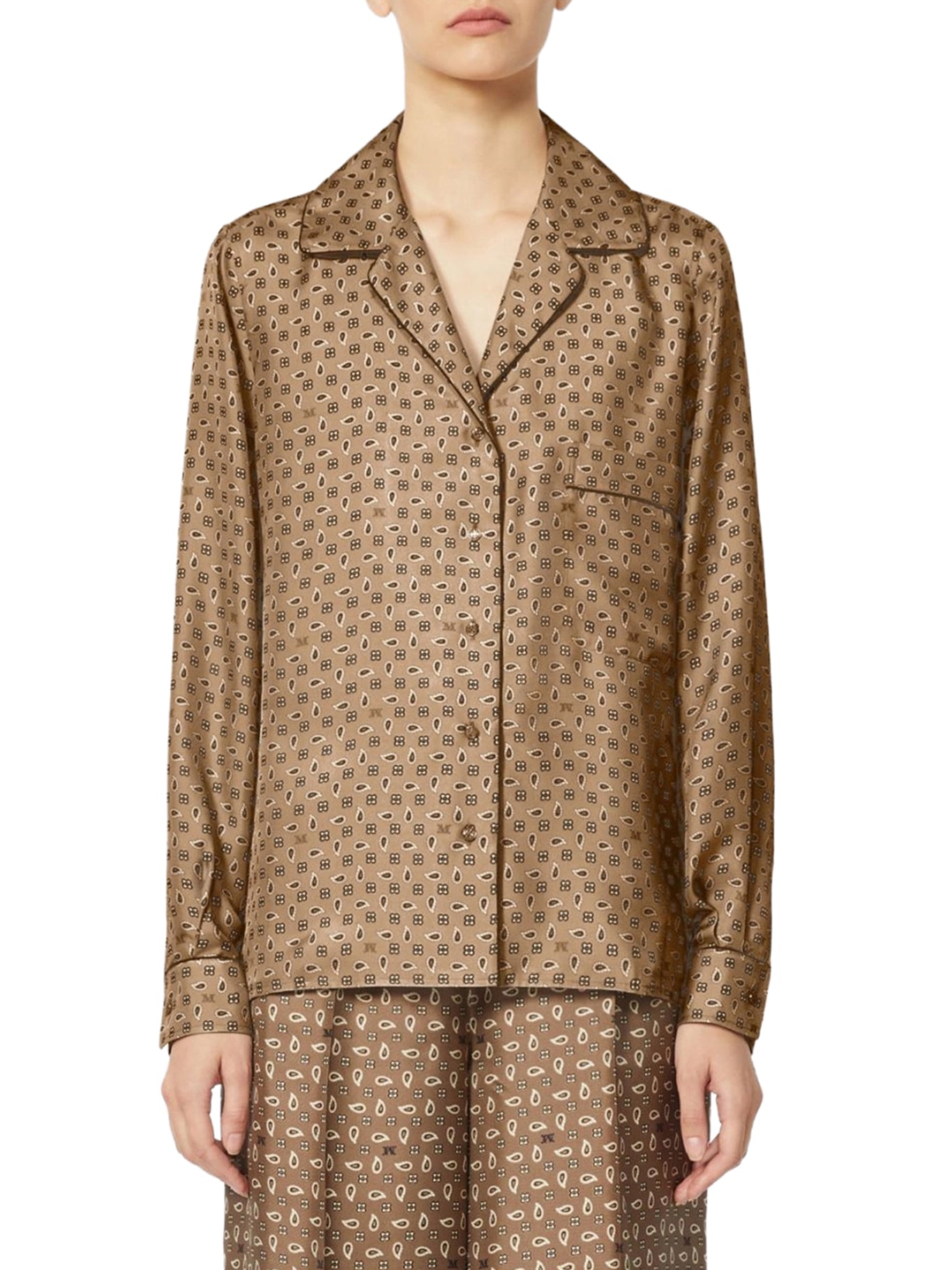 Max Mara SEMI-FITTED PRINTED SILK SHIRT, view 2