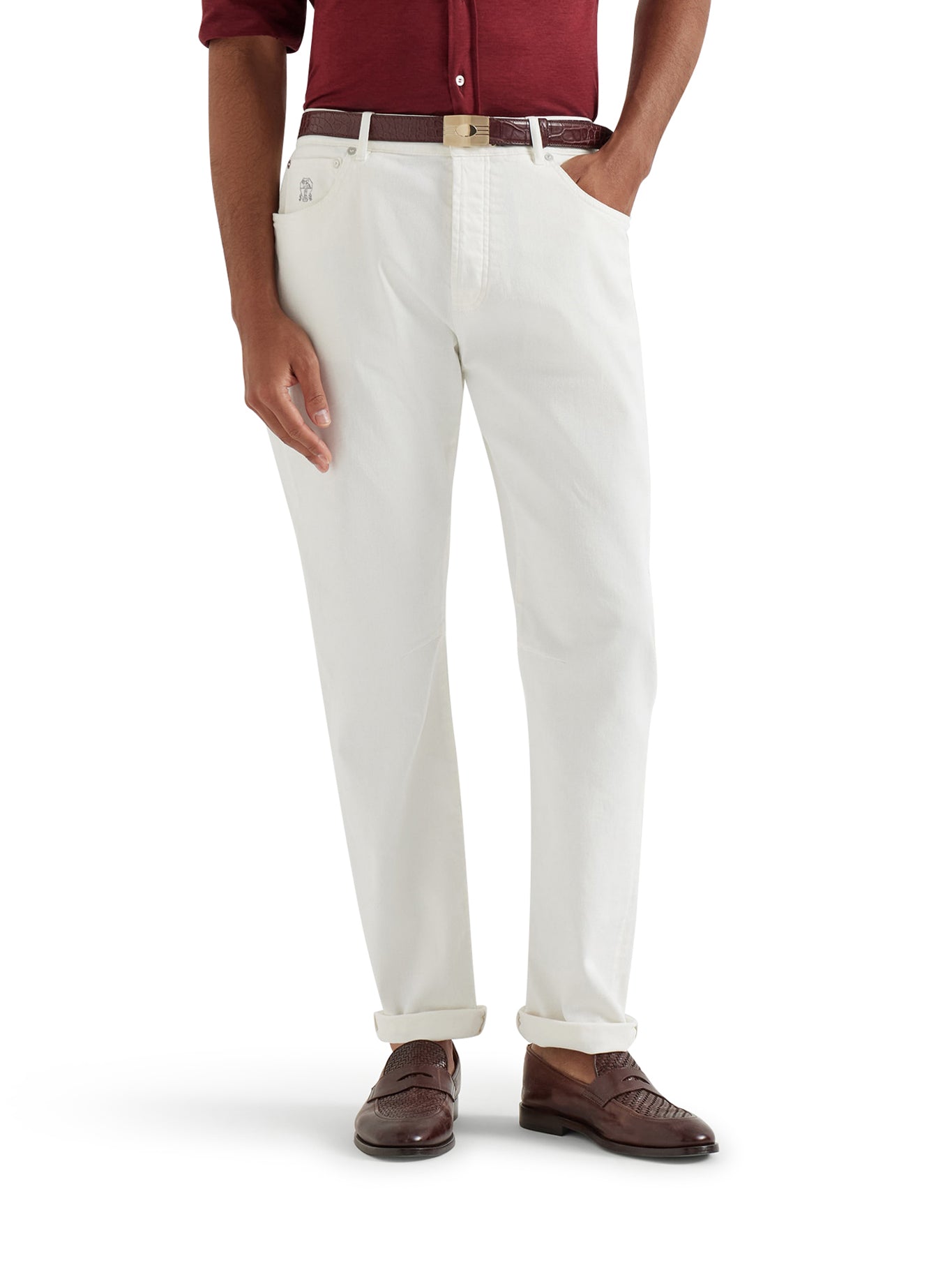 Brunello Cucinelli STRETCH COTTON JEANS, view 2