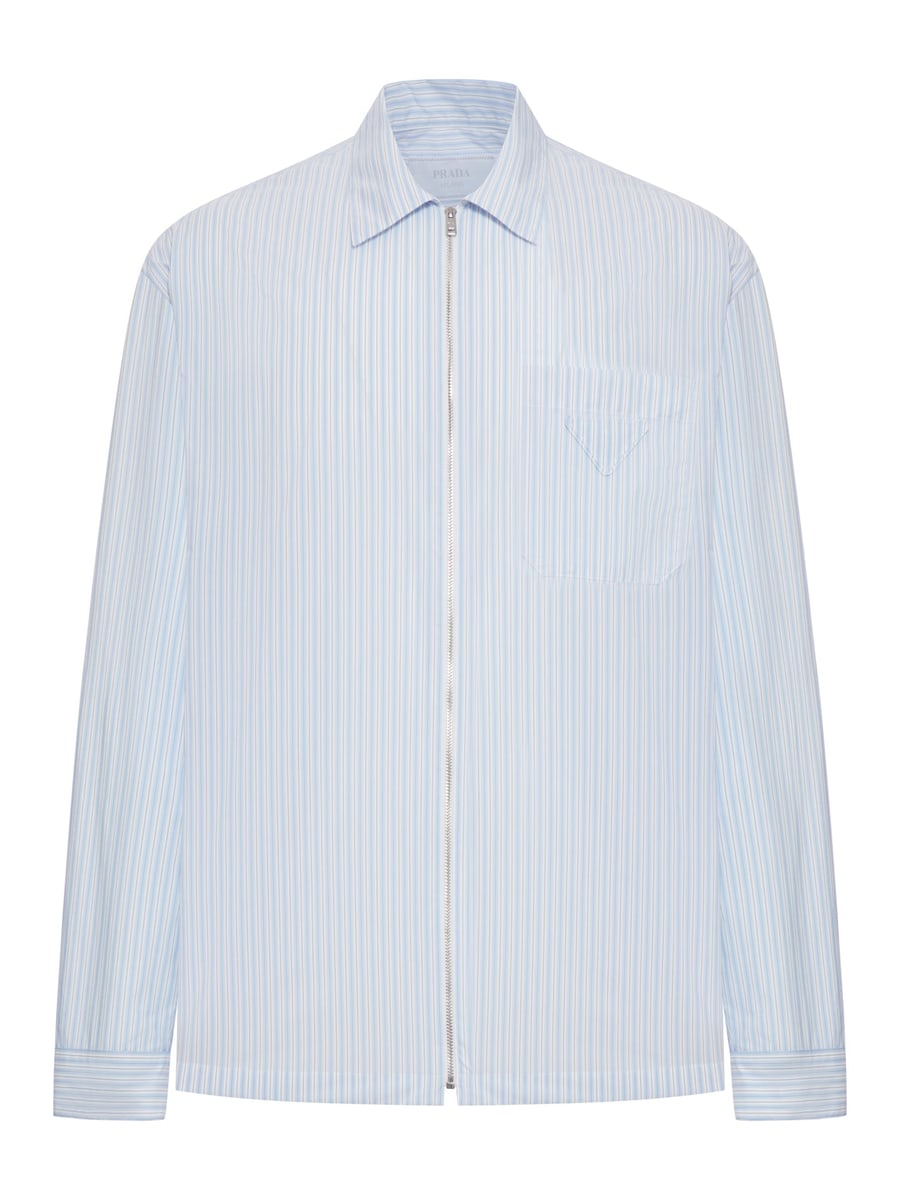 Prada TECHNICAL FABRIC SHIRT WITH STRIPED PATTERN