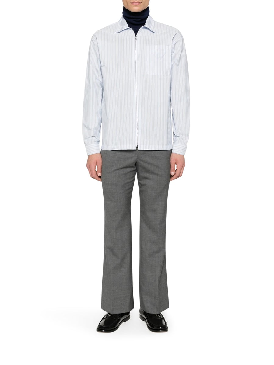 Prada TECHNICAL FABRIC SHIRT WITH STRIPED PATTERN, view 2