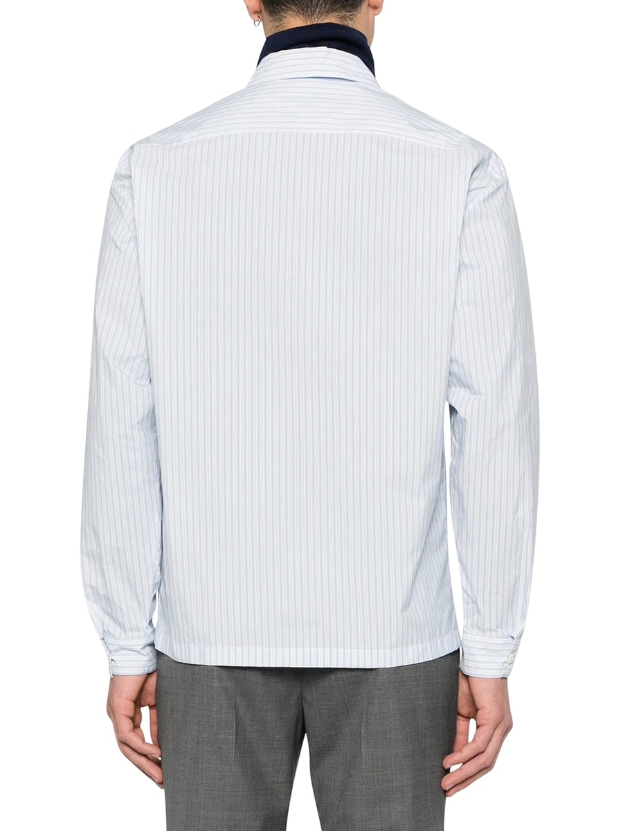 Prada TECHNICAL FABRIC SHIRT WITH STRIPED PATTERN, view 4