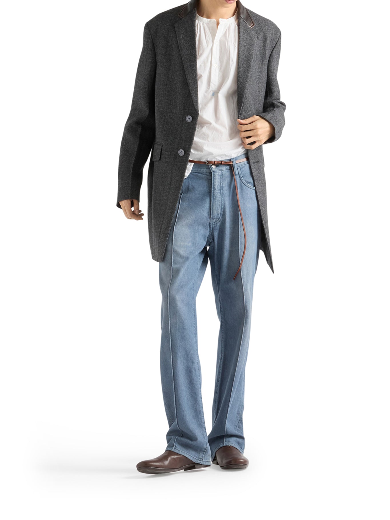 Prada FIVE POCKET JEANS IN WASHED DENIM, view 2