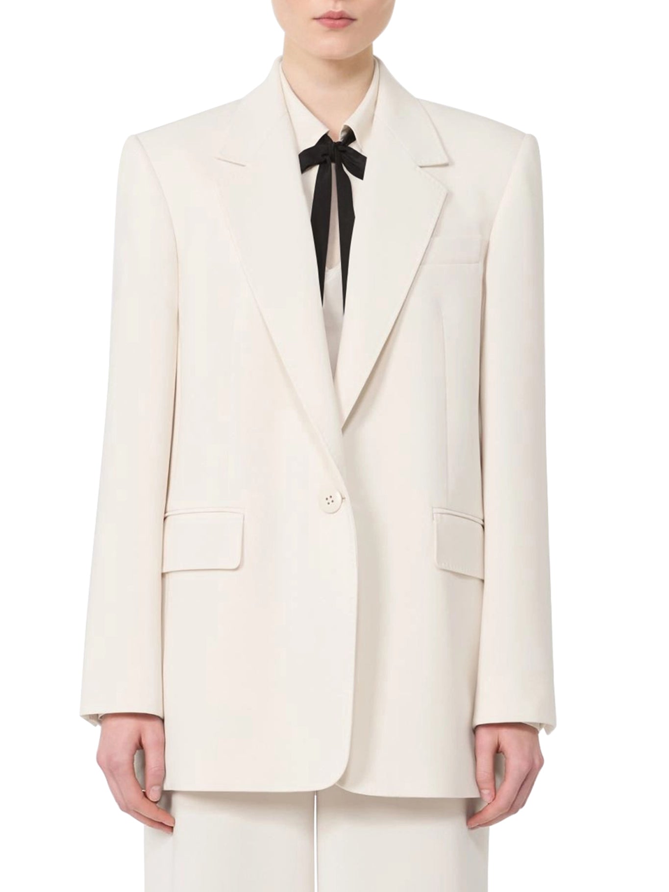 Max Mara Studio SINGLE-BREASTED CADY BLAZER, view 2
