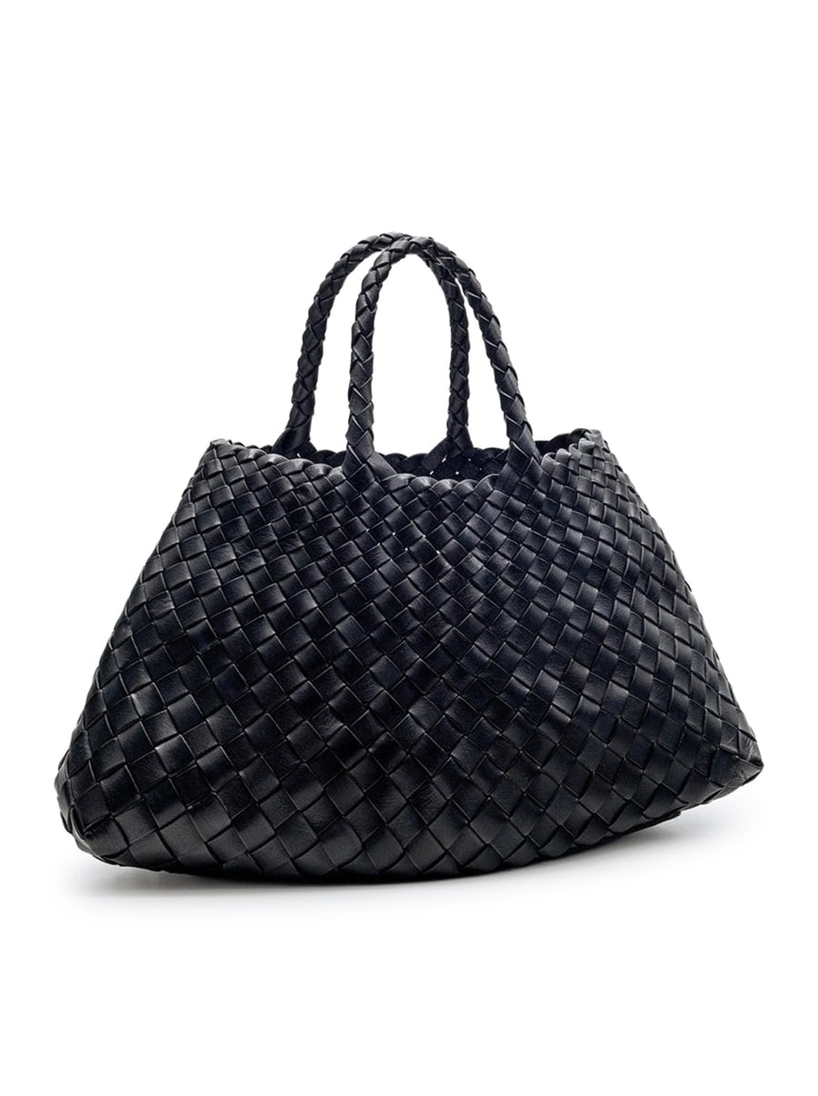 Dragon Diffusion SANTA CROCE SMALL BLACK LEATHER BAG, view 3