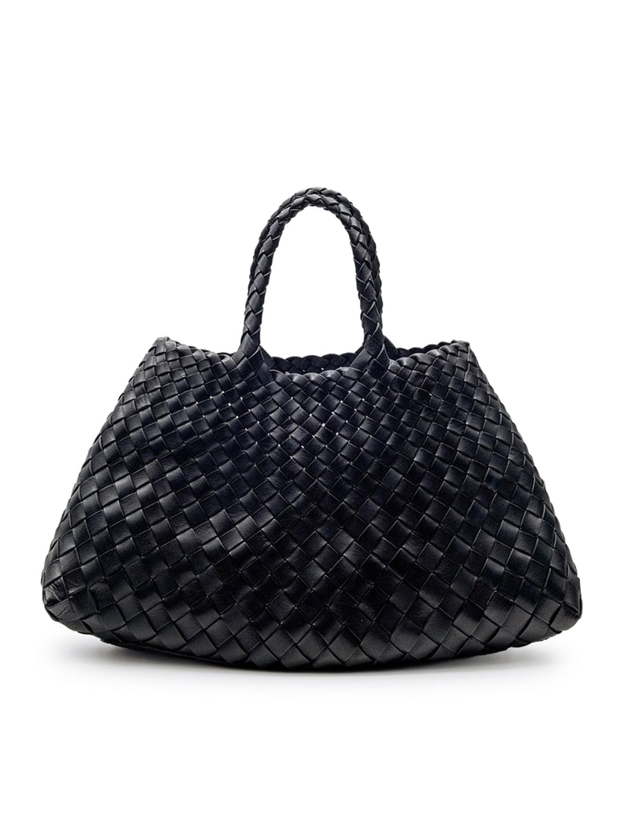 Dragon Diffusion SANTA CROCE SMALL BLACK LEATHER BAG, view 4