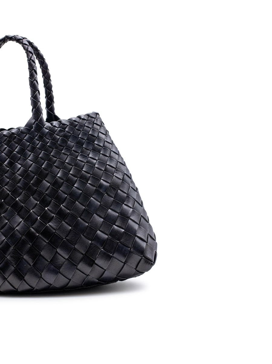 Dragon Diffusion SANTA CROCE SMALL BLACK LEATHER BAG, view 5