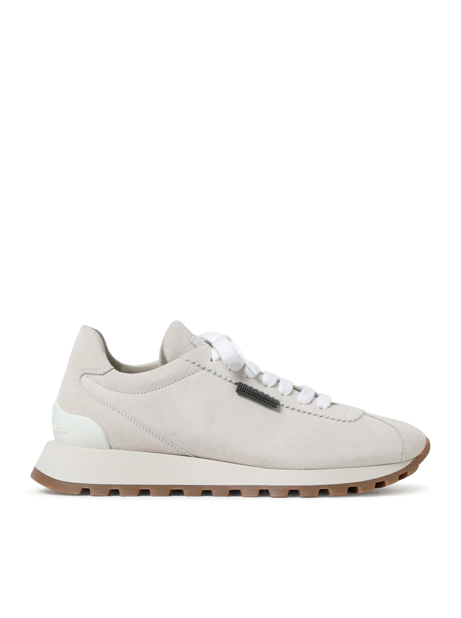 Brunello Cucinelli SUEDE RUNNERS WITH SHINY TAB