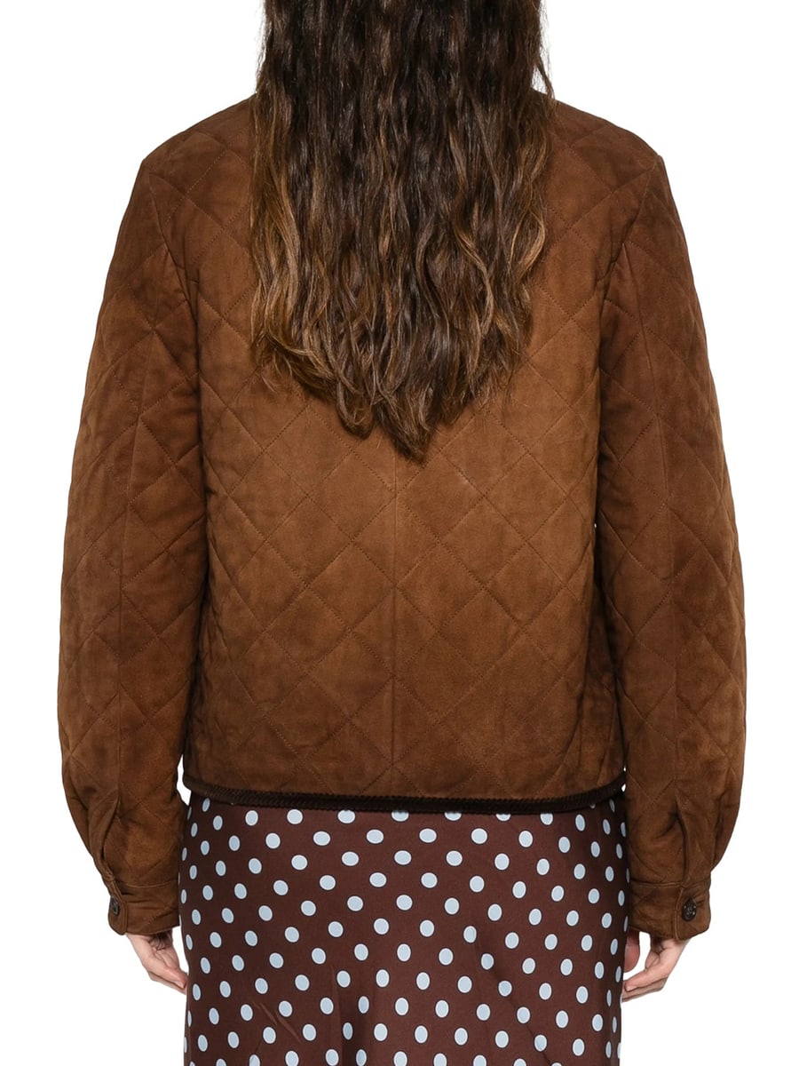 Miu Miu SUEDE JACKET WITH VELVET COLLAR, view 4
