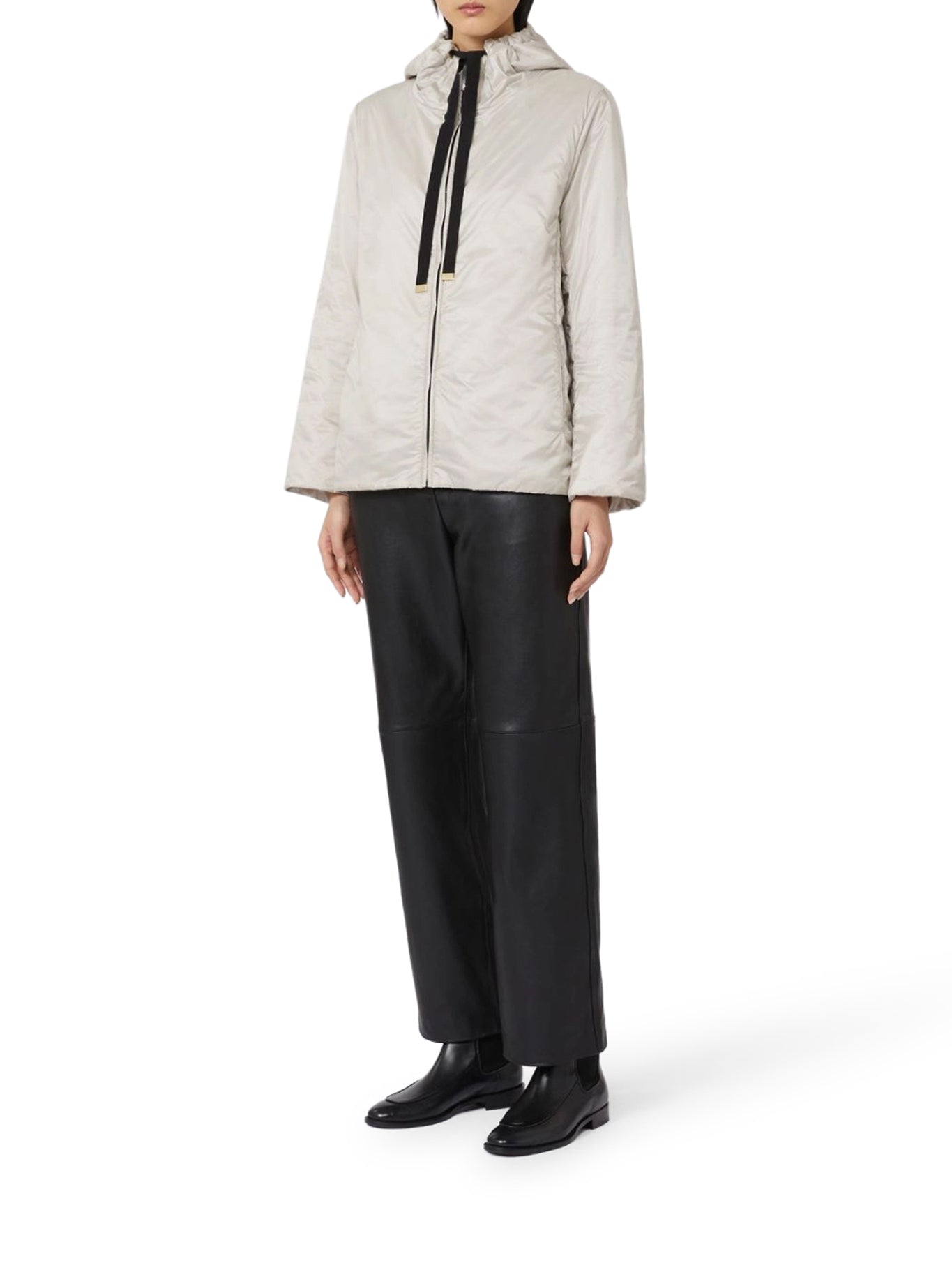 Max Mara The Cube PADDED JACKET WITH HOOD IN WATERPROOF CANVAS, view 2