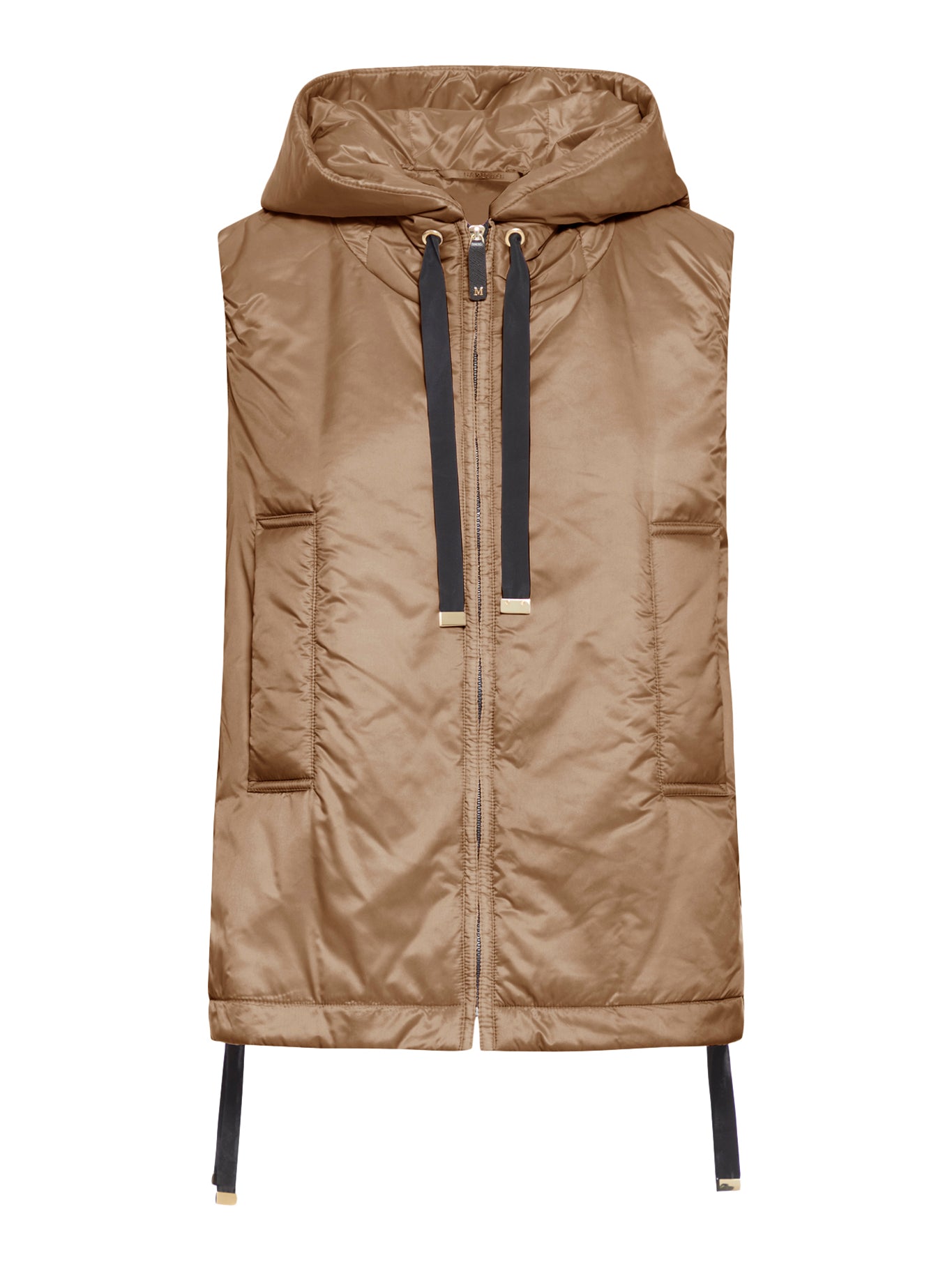 Max Mara The Cube PADDED VEST WITH HOOD IN WATERPROOF CANVAS
