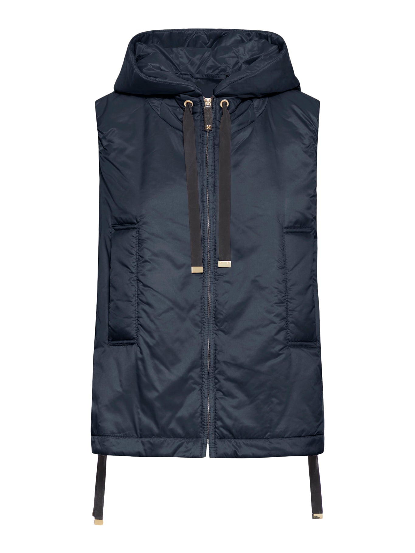 Max Mara The Cube PADDED VEST WITH HOOD IN WATERPROOF CANVAS